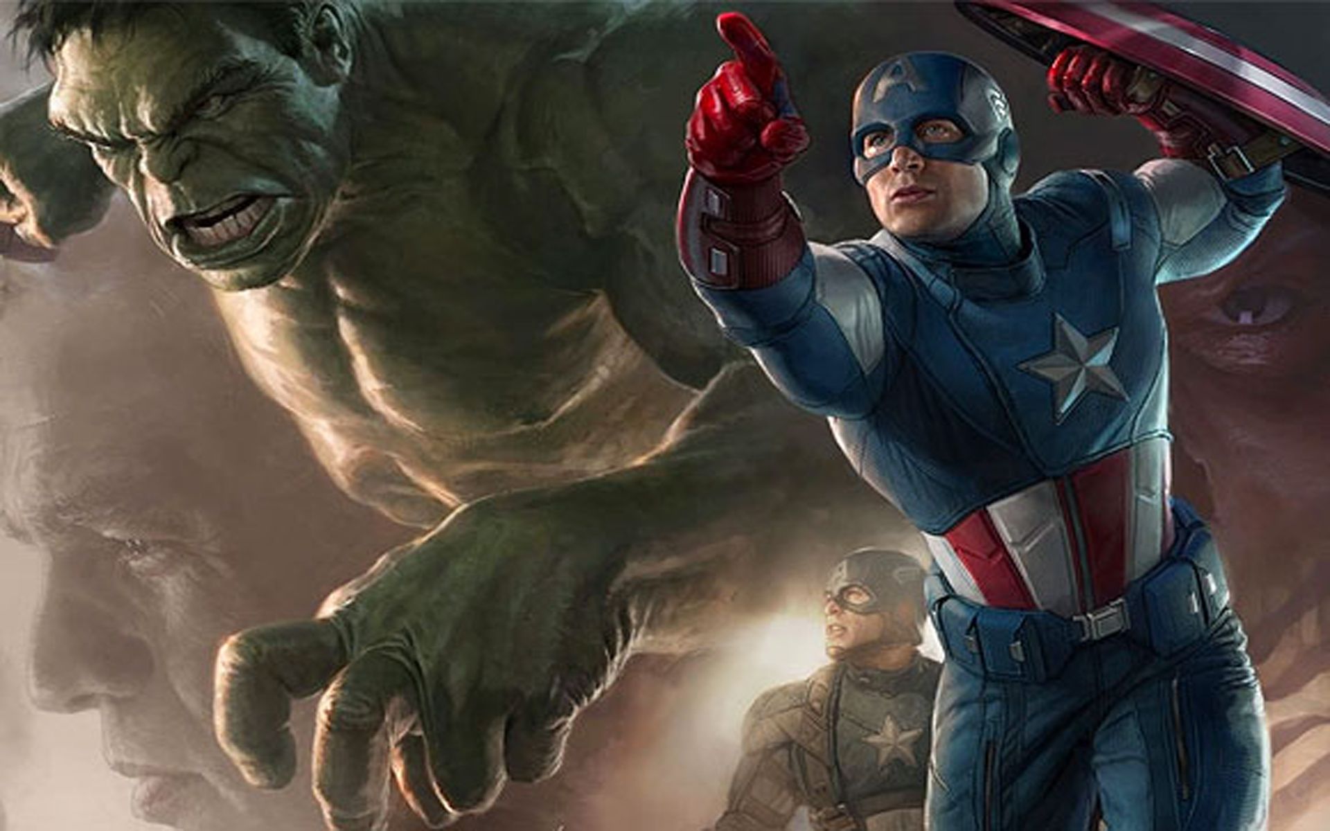 Hulk e Captain America Avengers, Marvel, 1920x1200 WUXGA, Monitor Gaming
