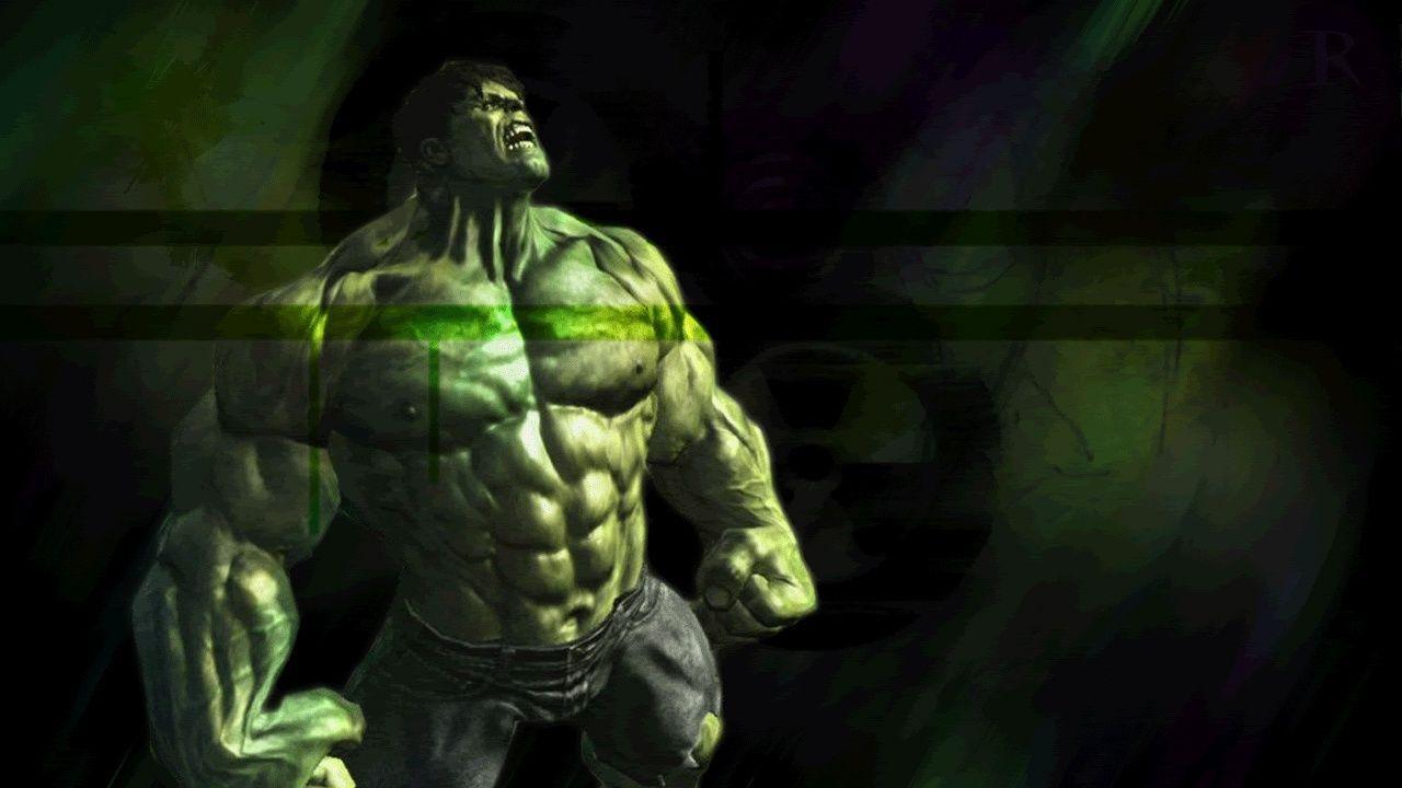 Hulk verde muscoloso, sfondo scuro, 1280x720 720p, iMac