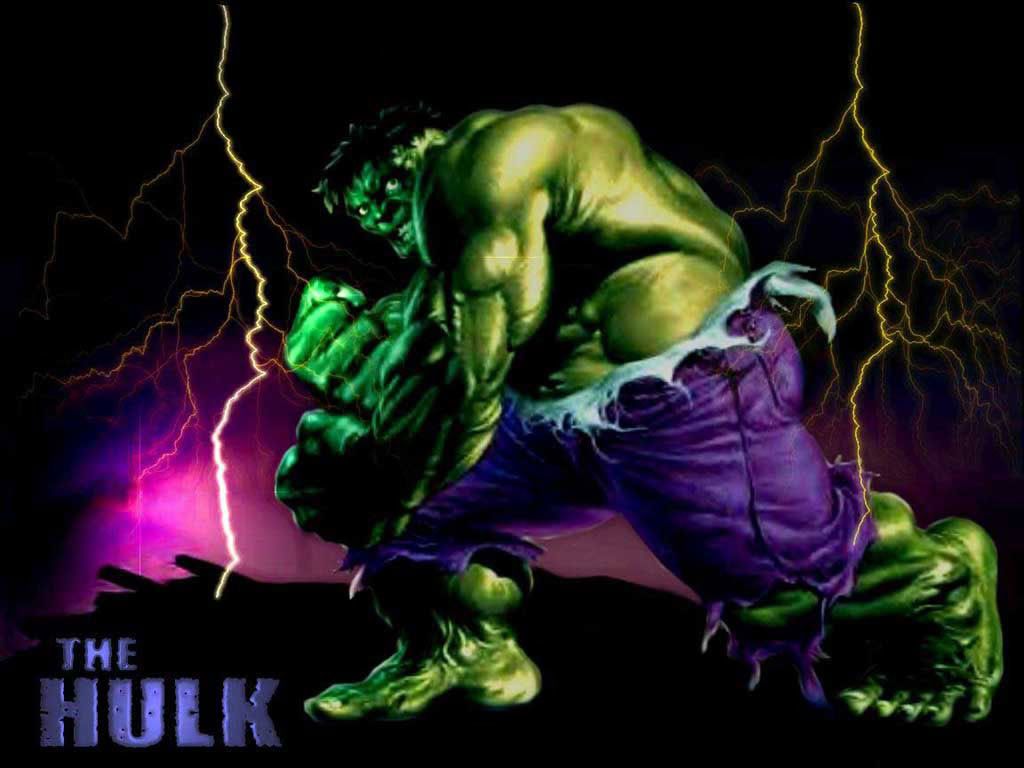 Hulk con fulmini viola, 1024x768 HD, PC