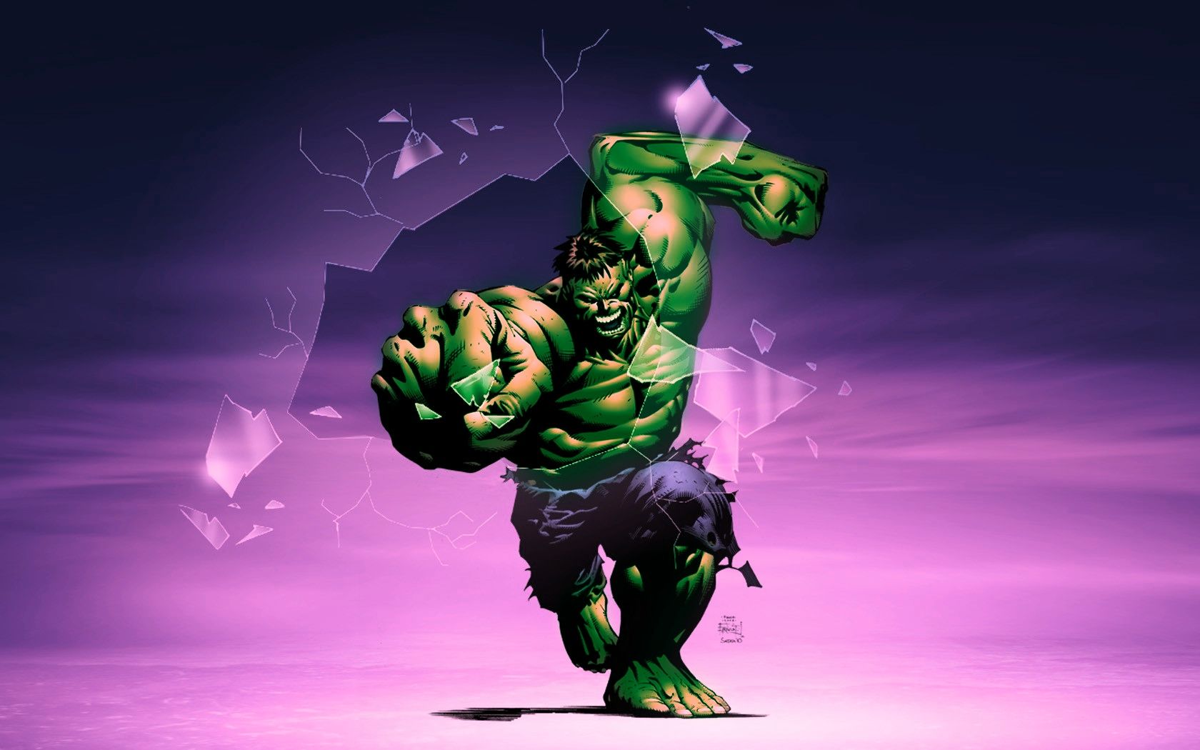 Hulk sfondo viola, 1680x1050 HD Ready, PC