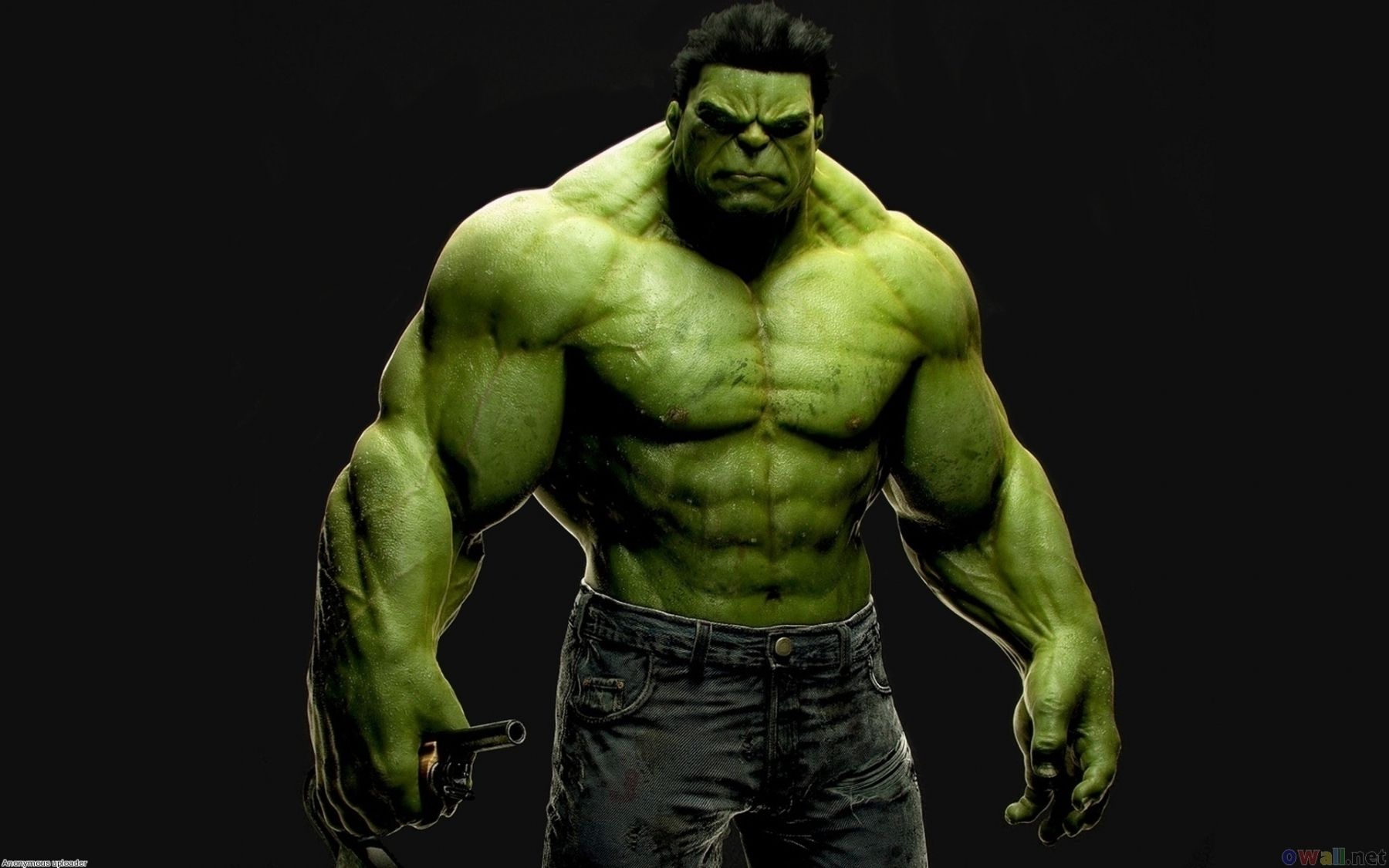 Hulk verde muscoloso sfondo scuro, 1800x1125 HD, Desktop