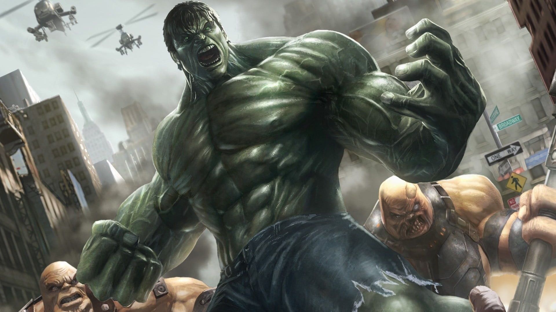 Hulk in città distrutta, 1920x1080 1080p, Laptop