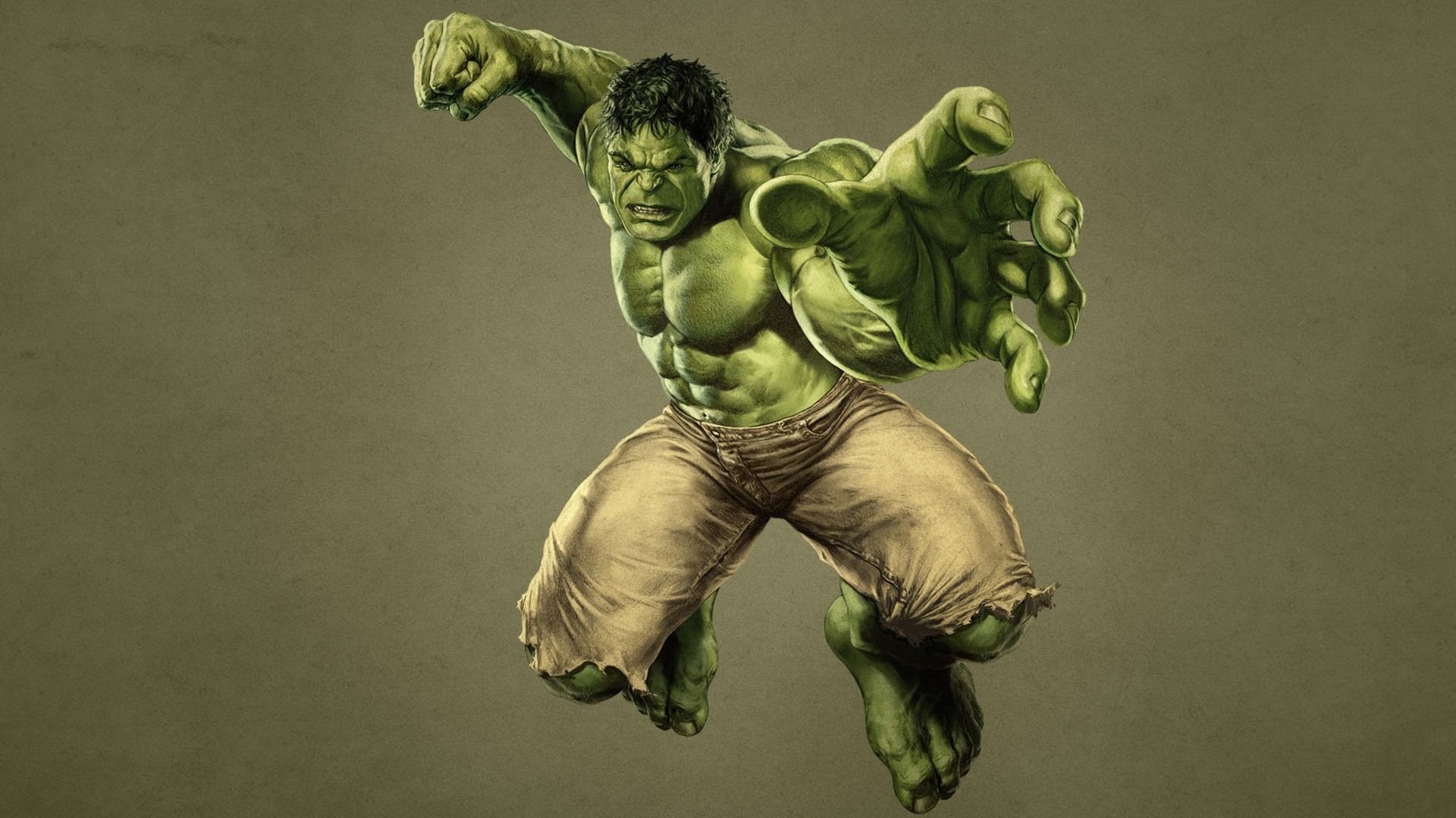 Hulk in salto, illustrazione, 1920x1080 1080p, Laptop
