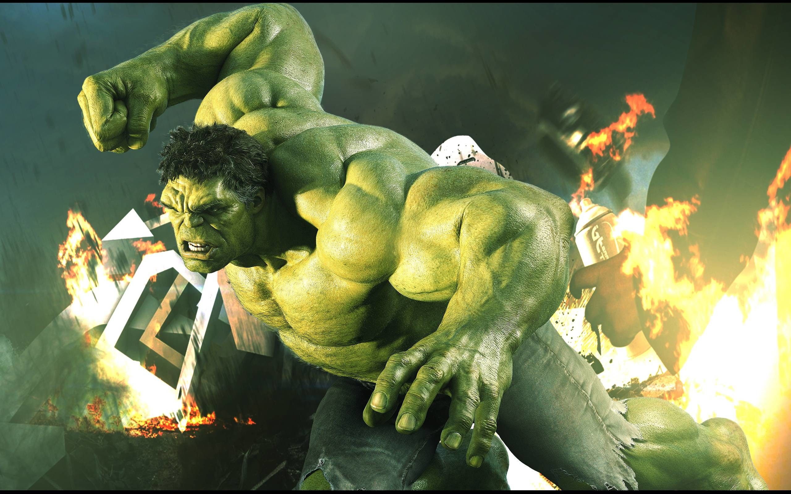 Hulk verde in azione, 2560x1600 WQXGA, Laptop