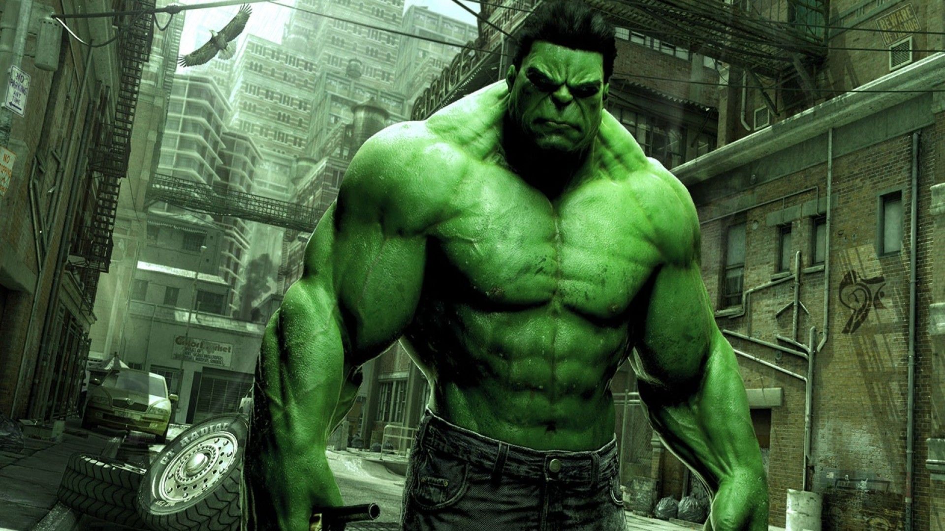 Hulk in città distrutta, 1920x1080 Full HD, PC Desktop