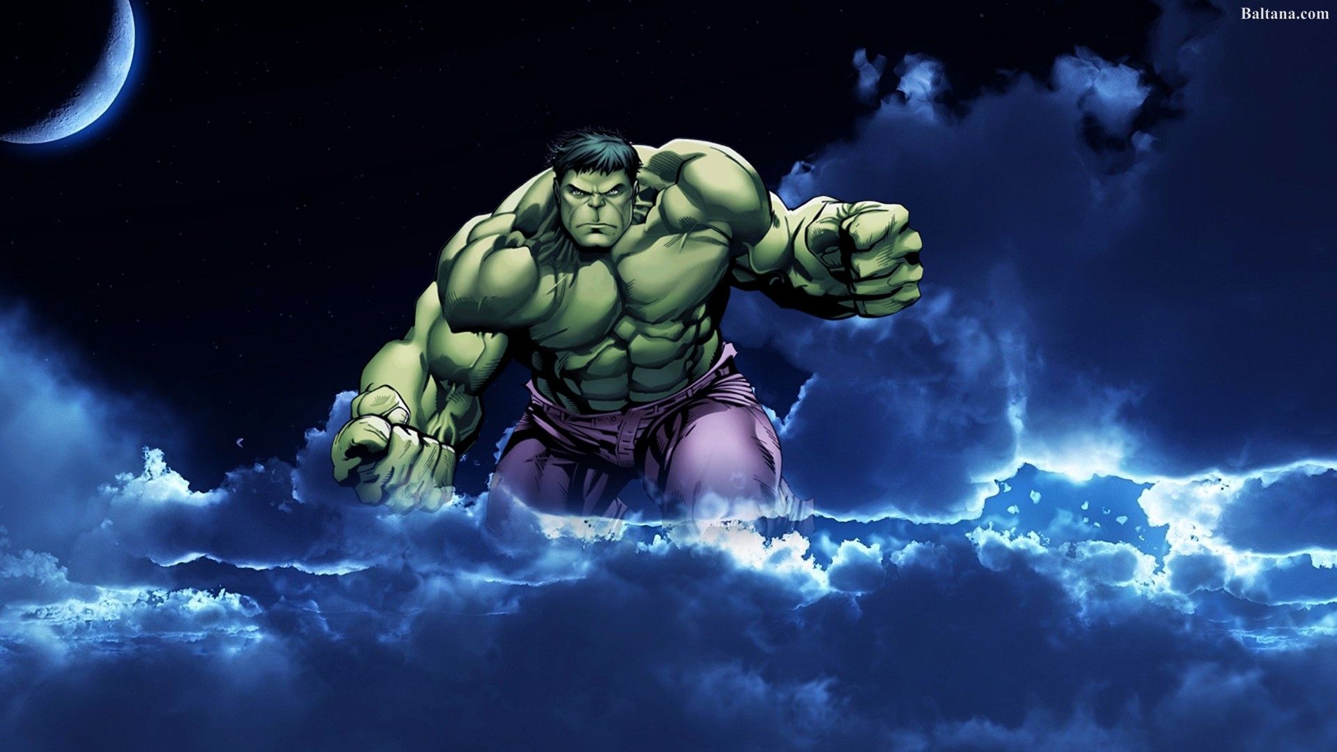 Hulk tra le nuvole notturne, 1920x1080 Full HD, Desktop