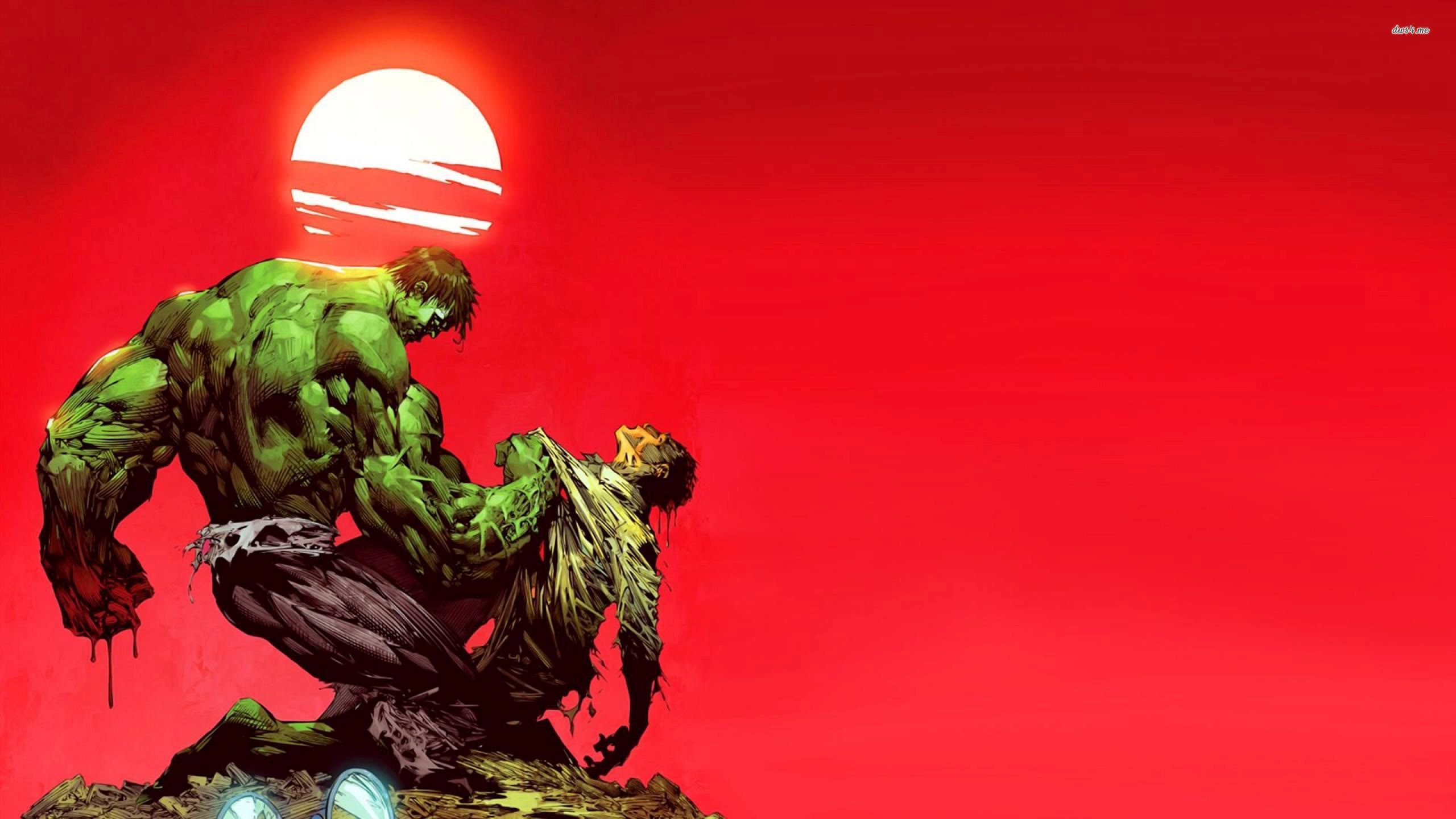 Hulk sfondo rosso fumetto, 2560x1440 2K QHD, PC