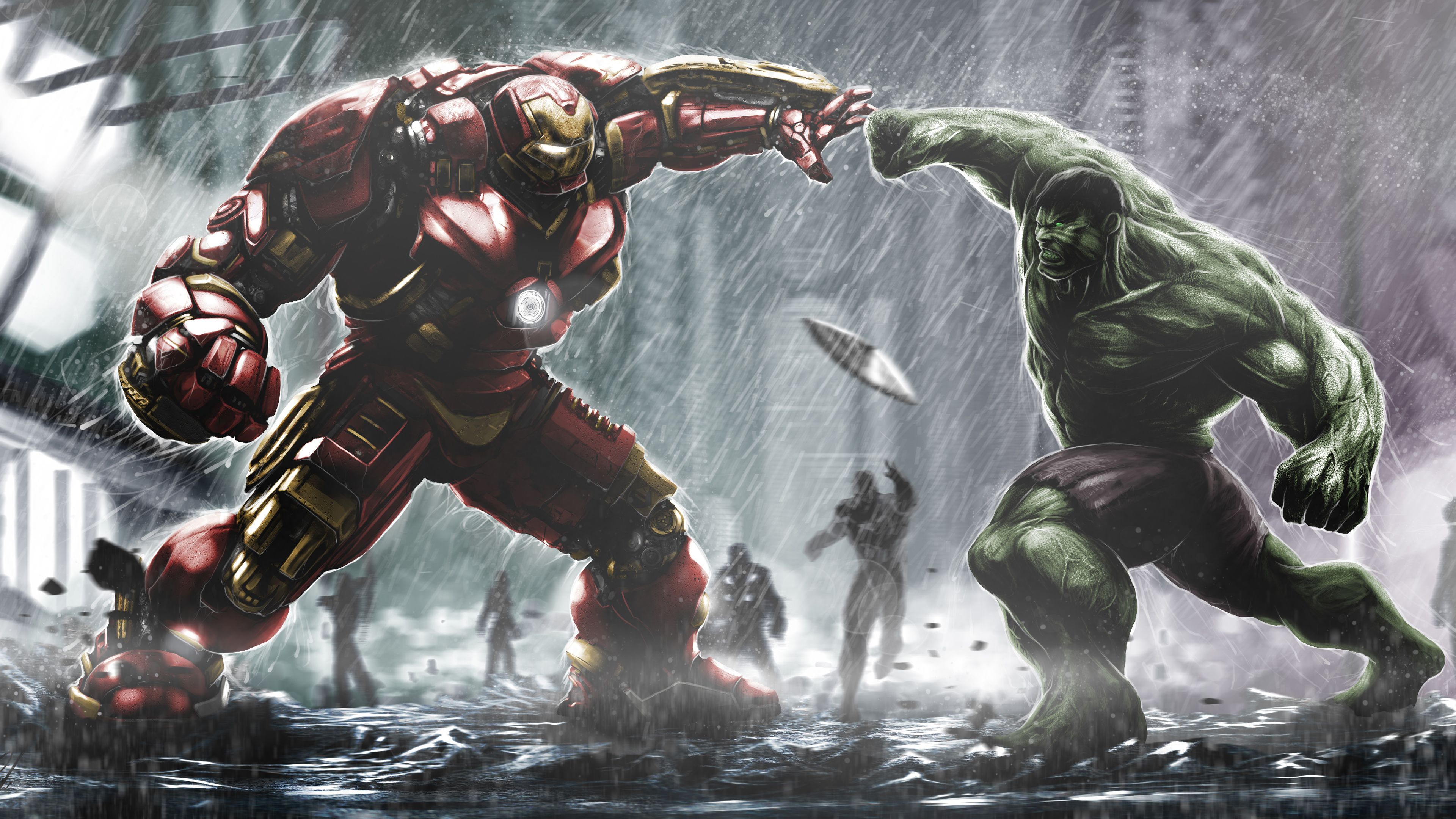 Hulkbuster contro Hulk, 3840x2160 Ultra HD, Monitor 4K