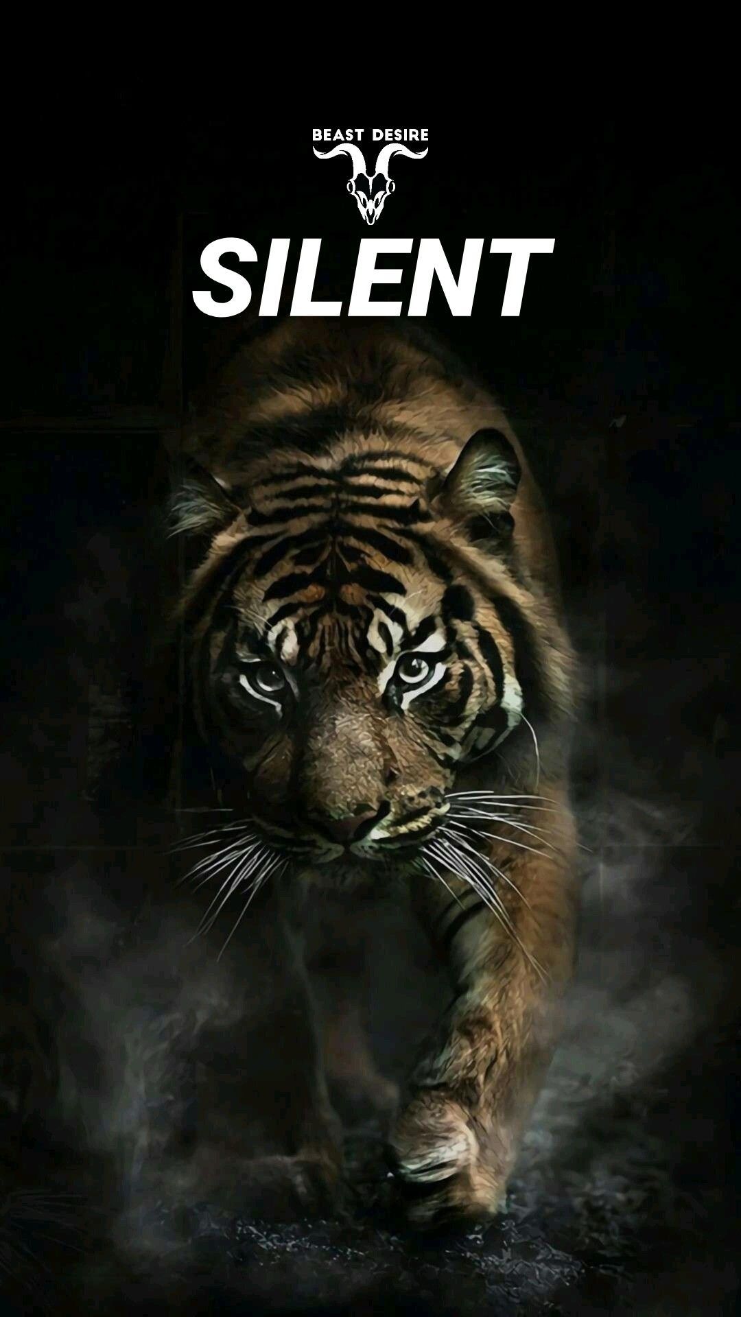Tigre feroce sfondo scuro, 1080x1920 Verticale, Telefono