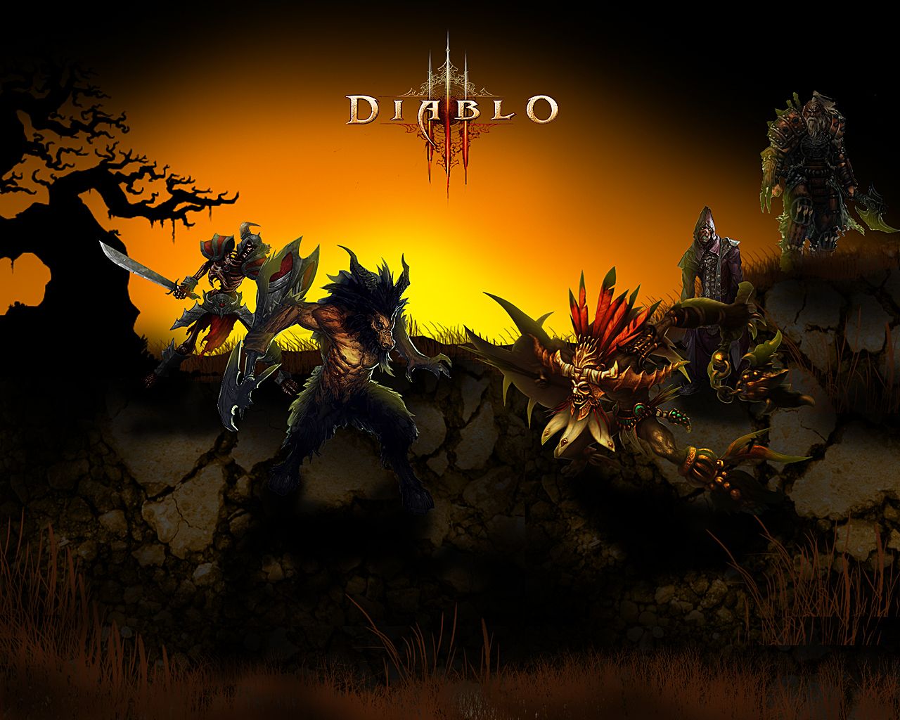 Diablo 3 personaggi guerrieri, 1280x1024 HD, Desktop