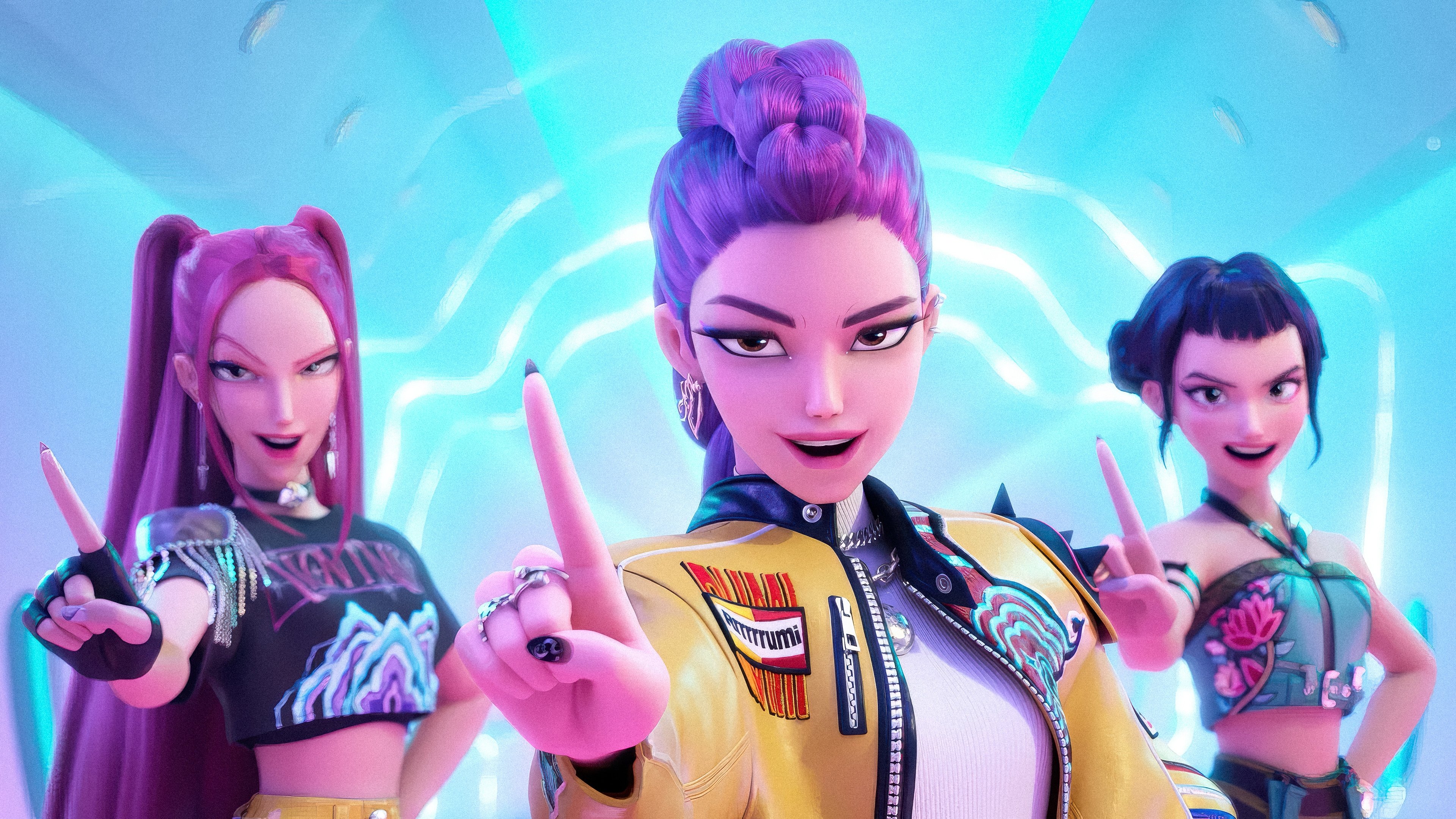 KPop Demon Hunters personaggi animati, 3840x2160 4K Ultra HD, Monitor 4K
