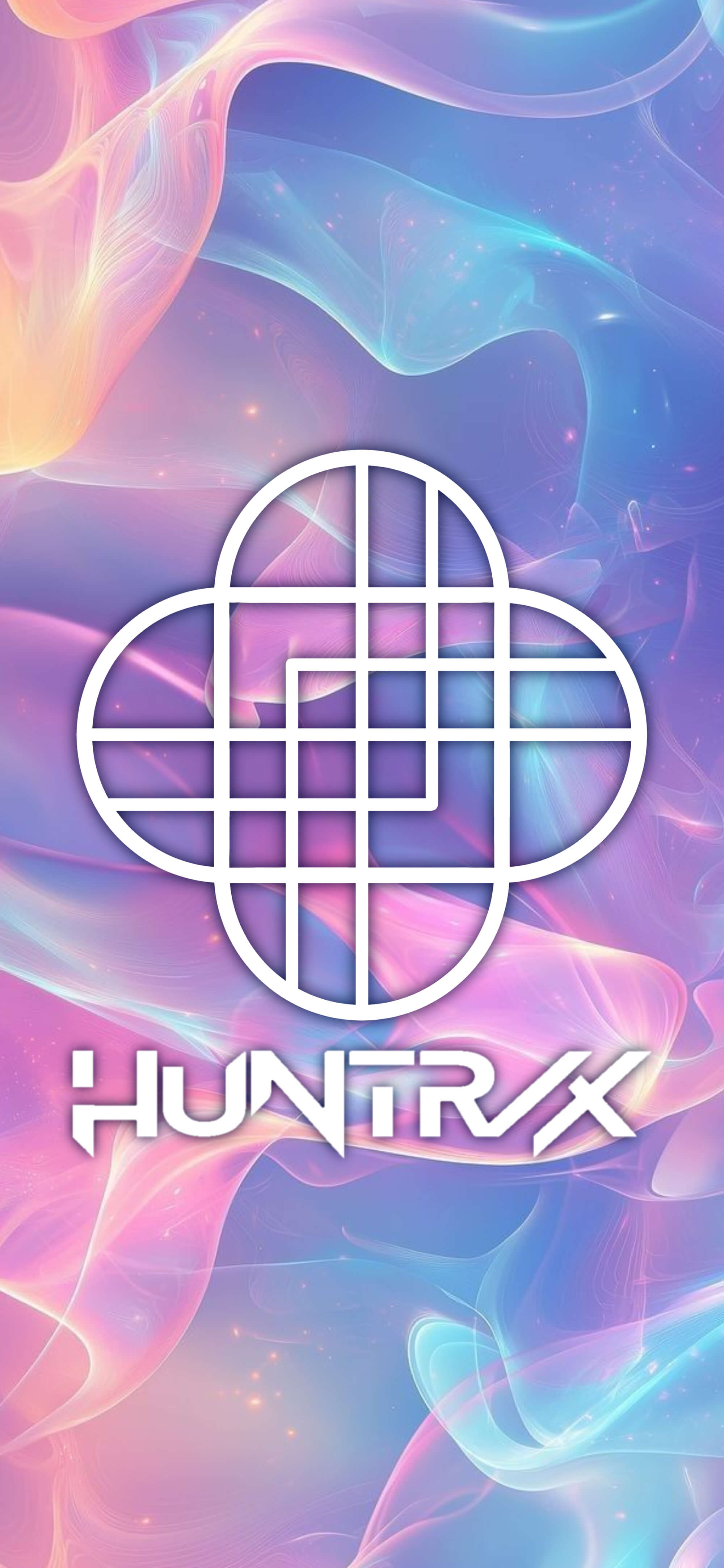 Logo Huntrix su fondo pastello, 2000x4329 Verticale, Mobile