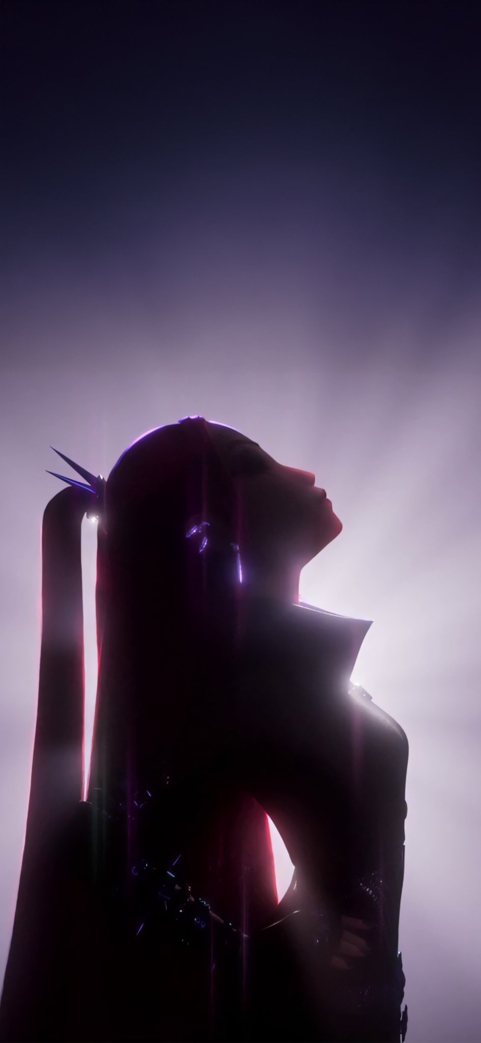 Silhouette personaggio Huntrix demon hunter, 945x2048 Full HD Verticale, Smartphone
