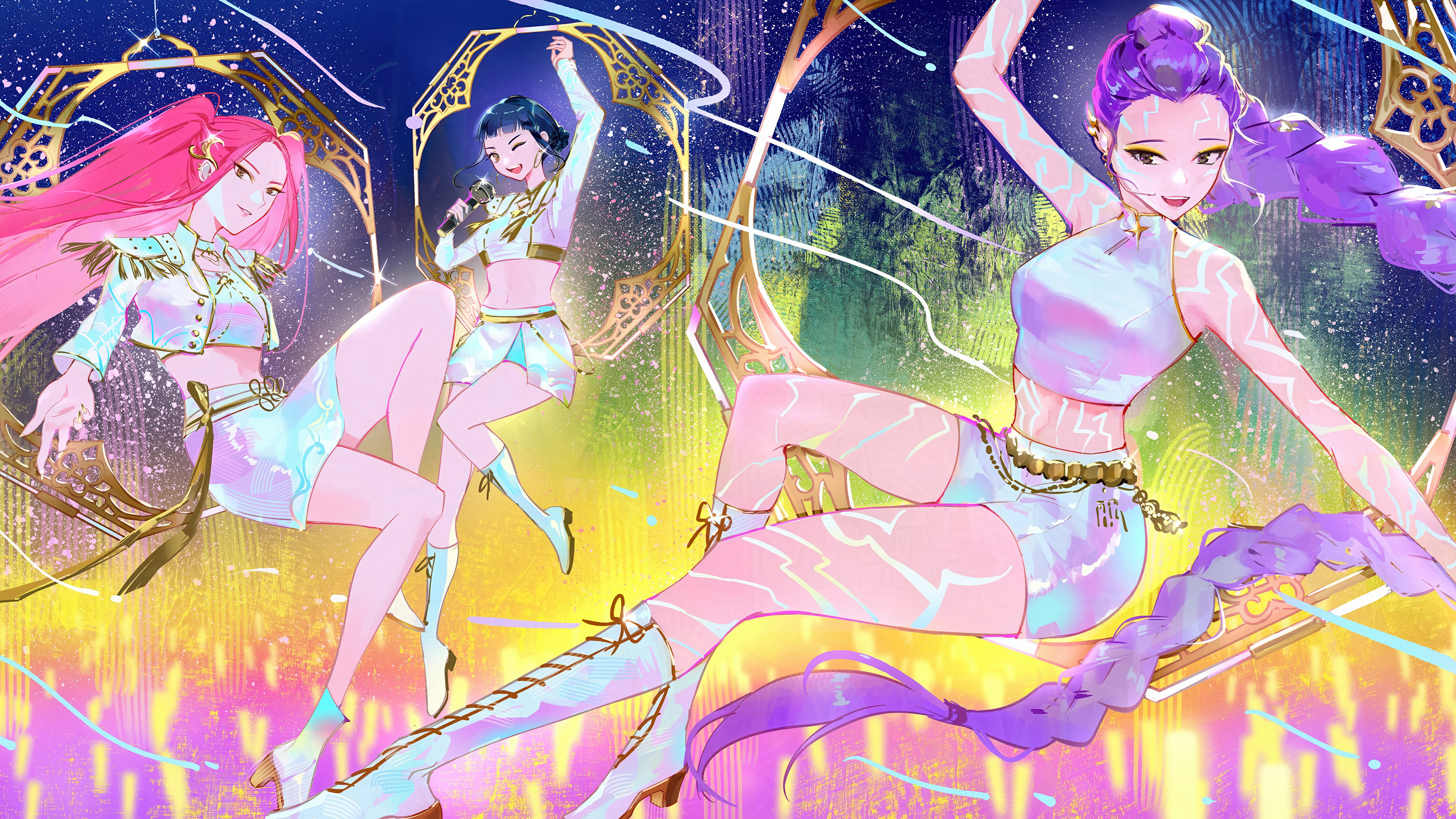 HUNTR/X ragazze kpop demon hunters, 3840x2160 4K Ultra HD, Monitor 4K