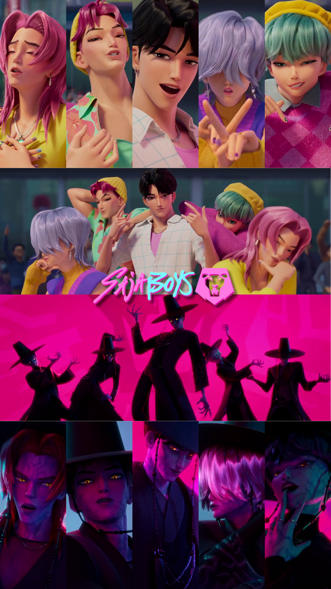 Saja Boys gruppo K-pop, 1080x1920 Full HD Verticale, iPhone