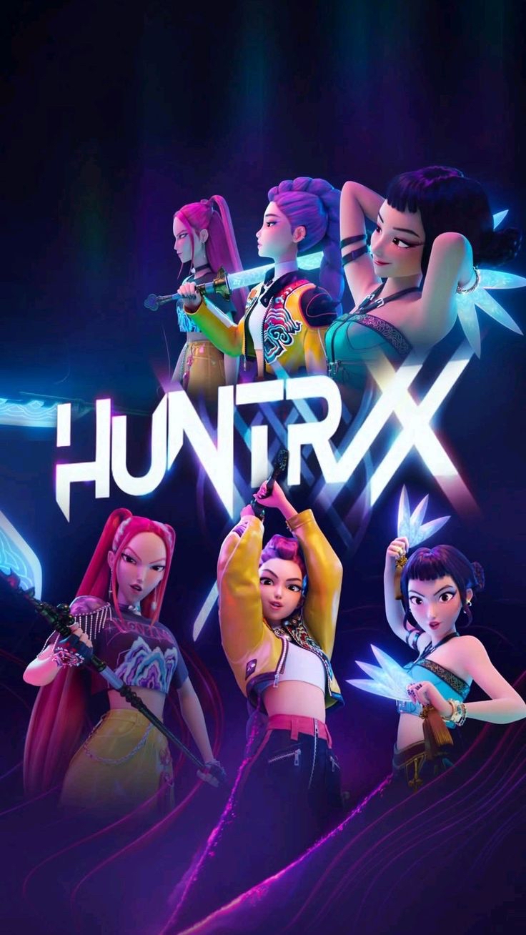 Huntrix gruppo K-pop animato, 736x1308 Verticale, Mobile