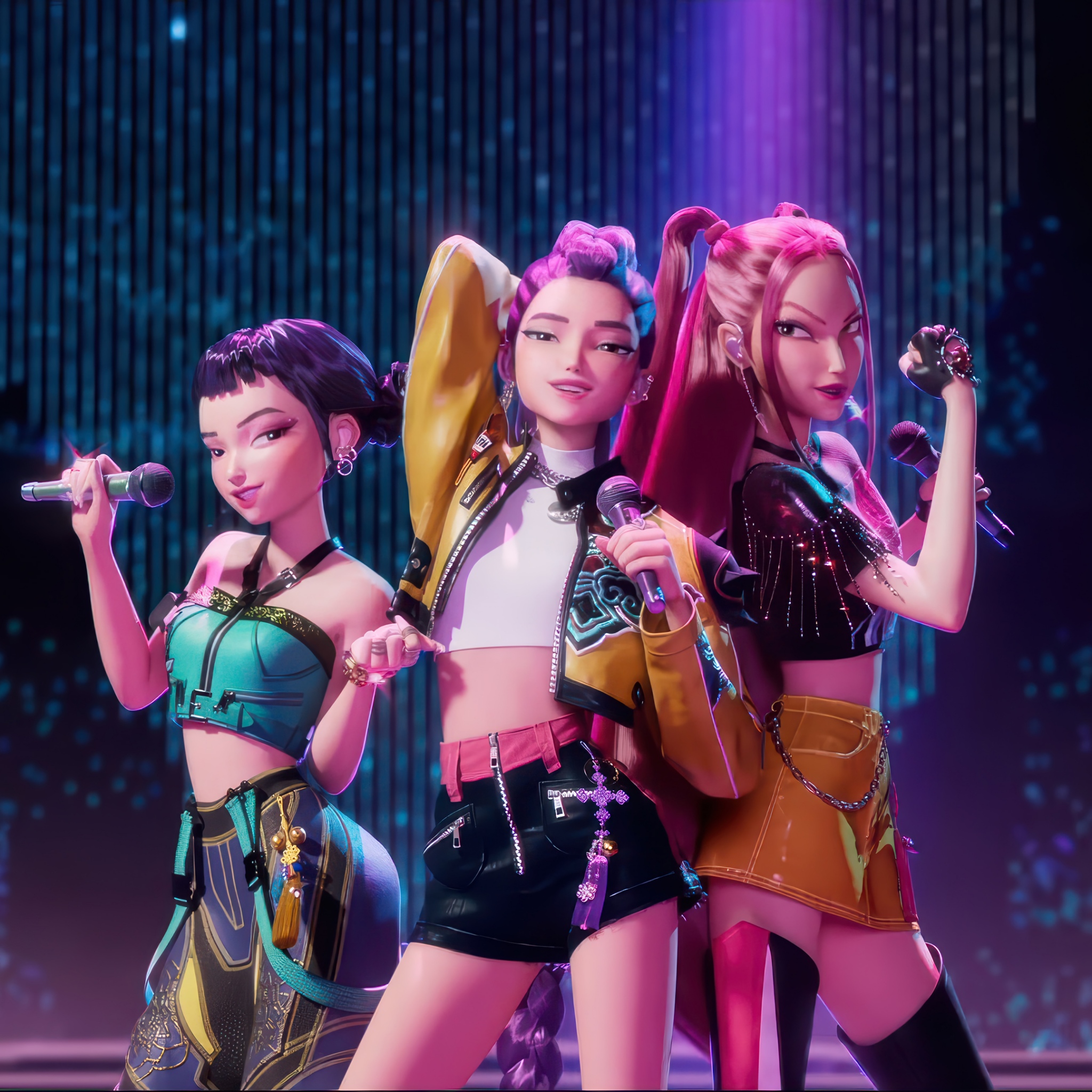 Huntrix gruppo K-pop demon hunters, 2048x2048 2K, iMac