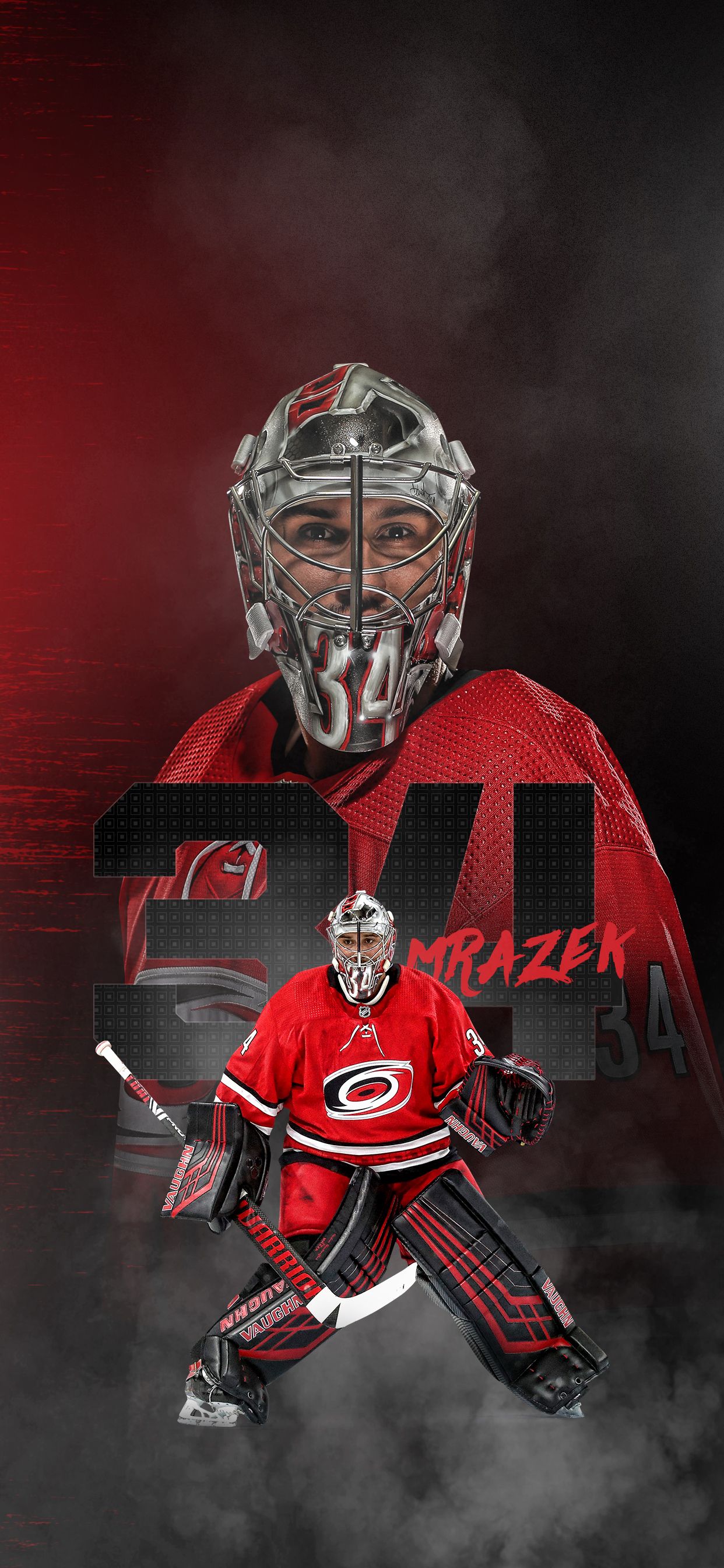 Giocatore hockey Carolina Hurricanes, Raleigh, 1440x2560 Verticale, iPhone Air