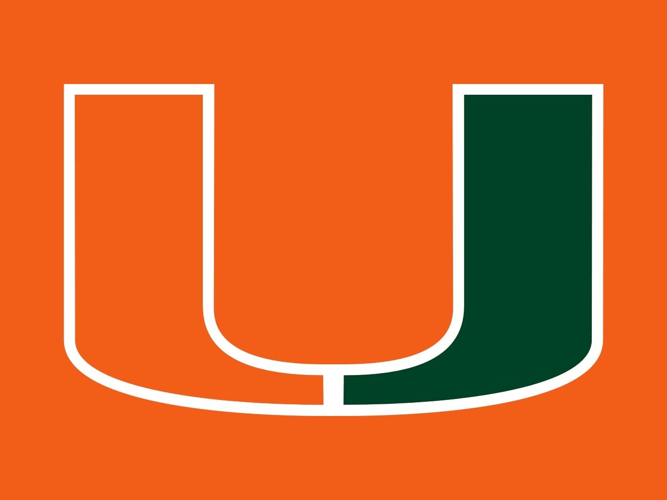 Logo Miami Hurricanes verde, 1920x1080 1080p, PC