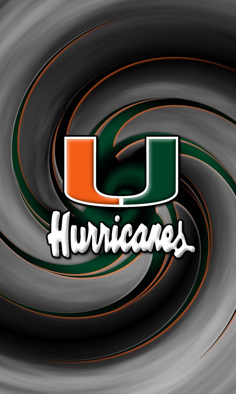 Logo Miami Hurricanes U, 1920x1080 Full HD 1080p, Desktop