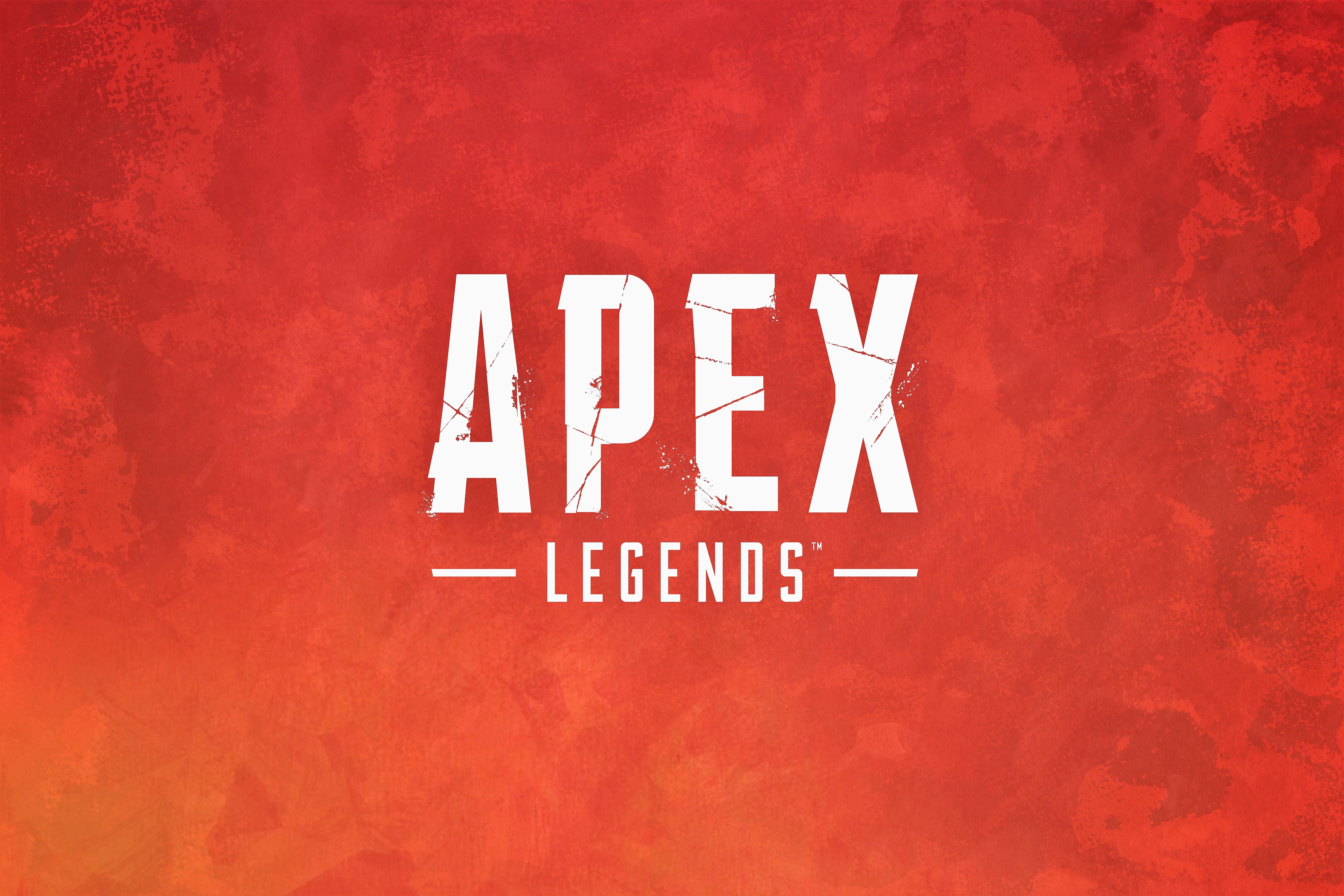 Logo Apex Legends sfondo rosso, 6000x4000 UHD, Monitor Gaming