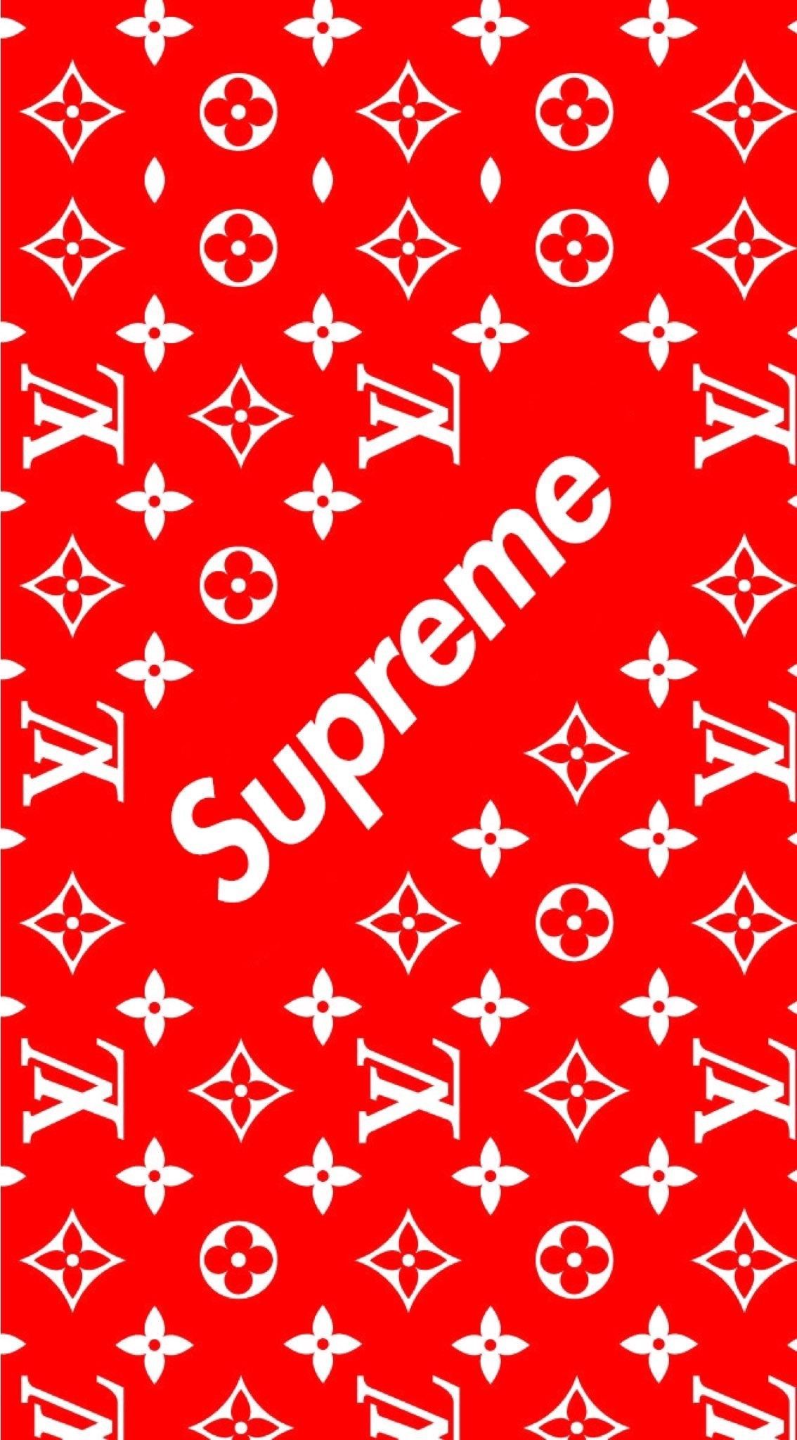 Logo Supreme rosso monogramma, New York, 1134x2048 Full HD Verticale, iPhone