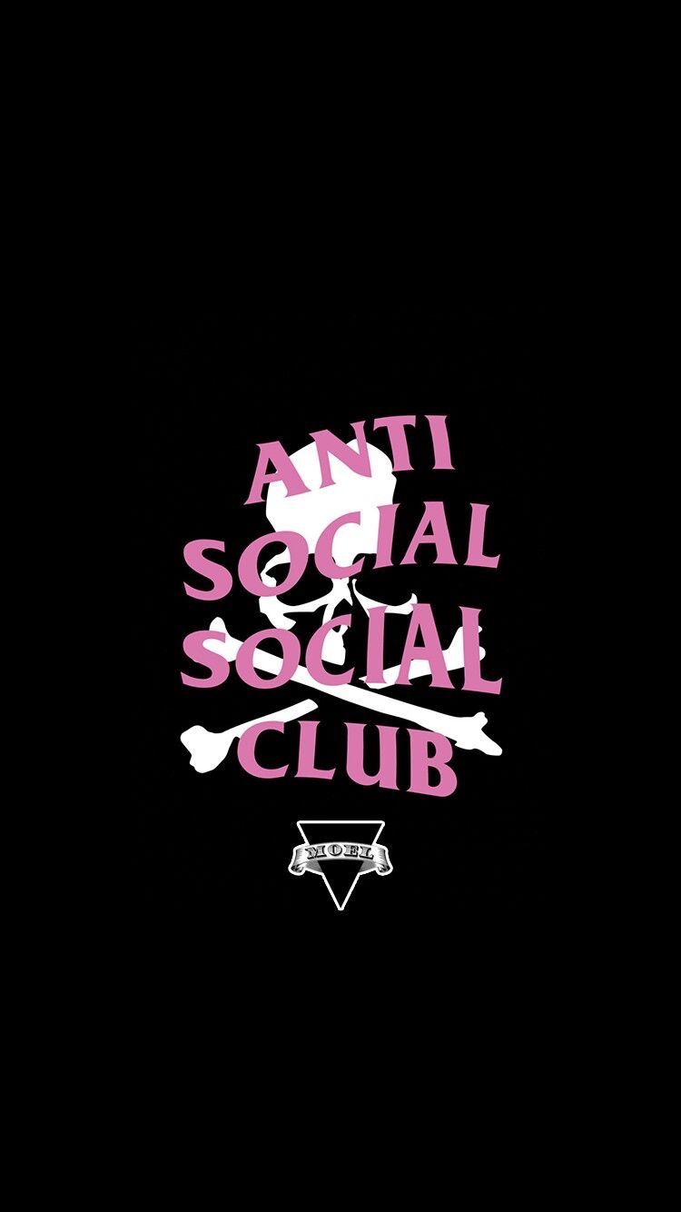 Anti Social Social Club logo rosa, 750x1334 Verticale, Mobile