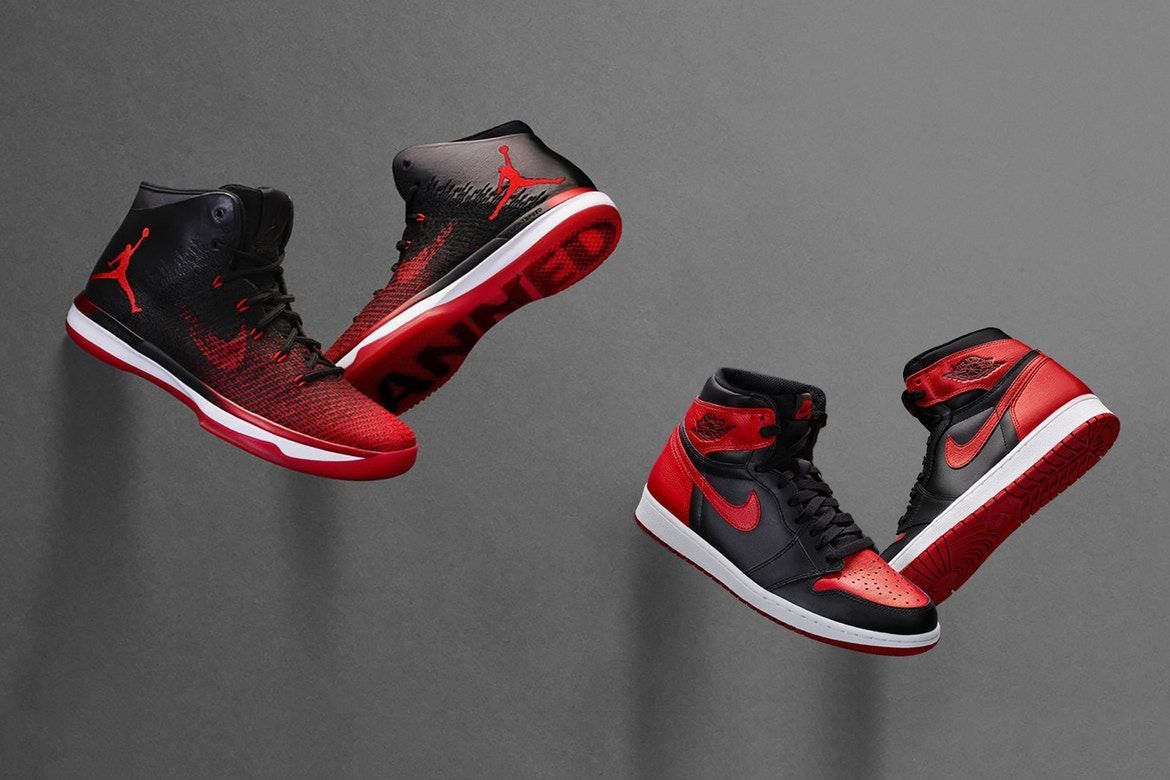 Sneaker Nike Air Jordan rosse nere, 1170x780 HD, PC Desktop