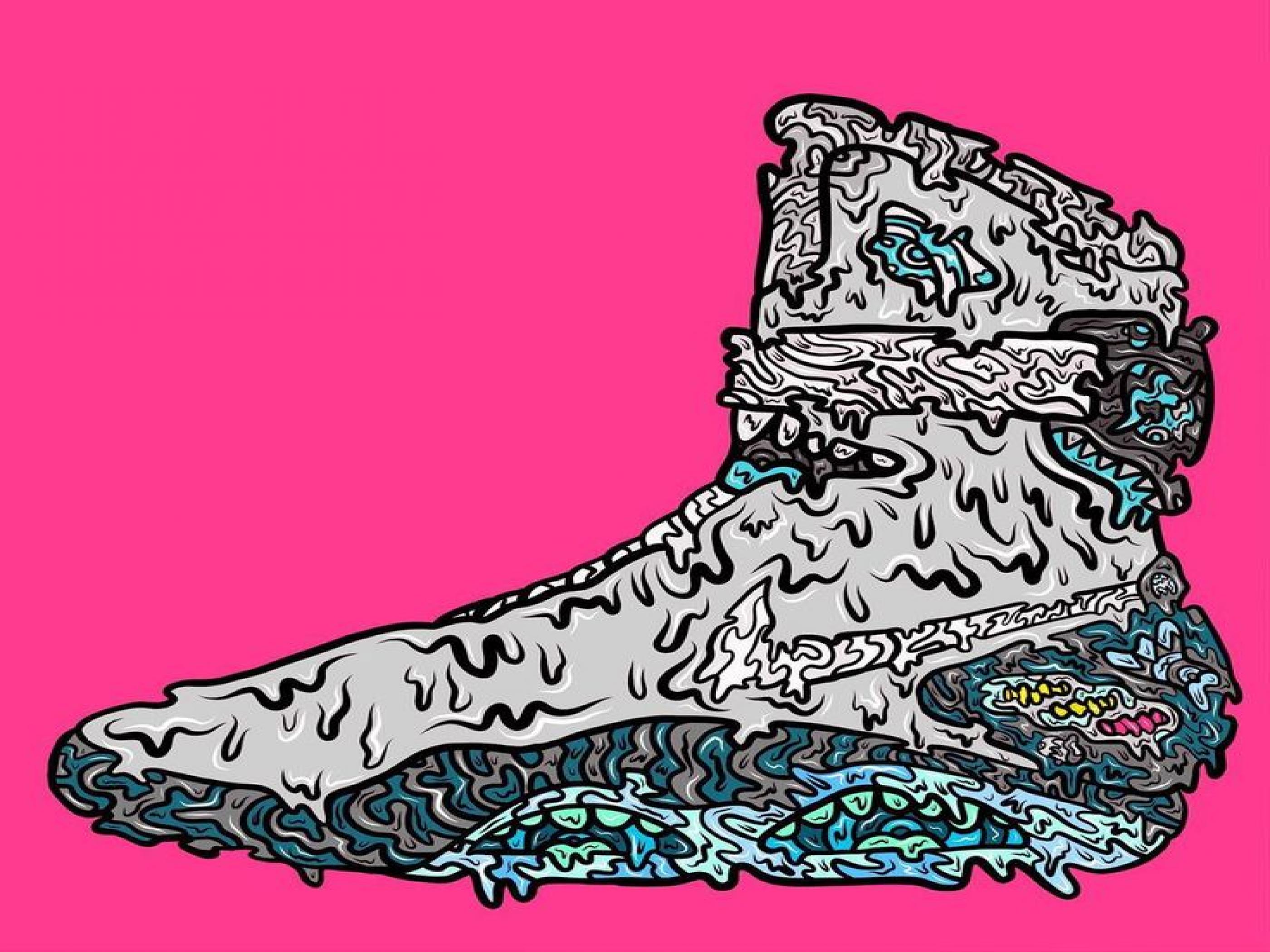 Sneaker sciolta stile pop art, 2800x2100 2K, Desktop