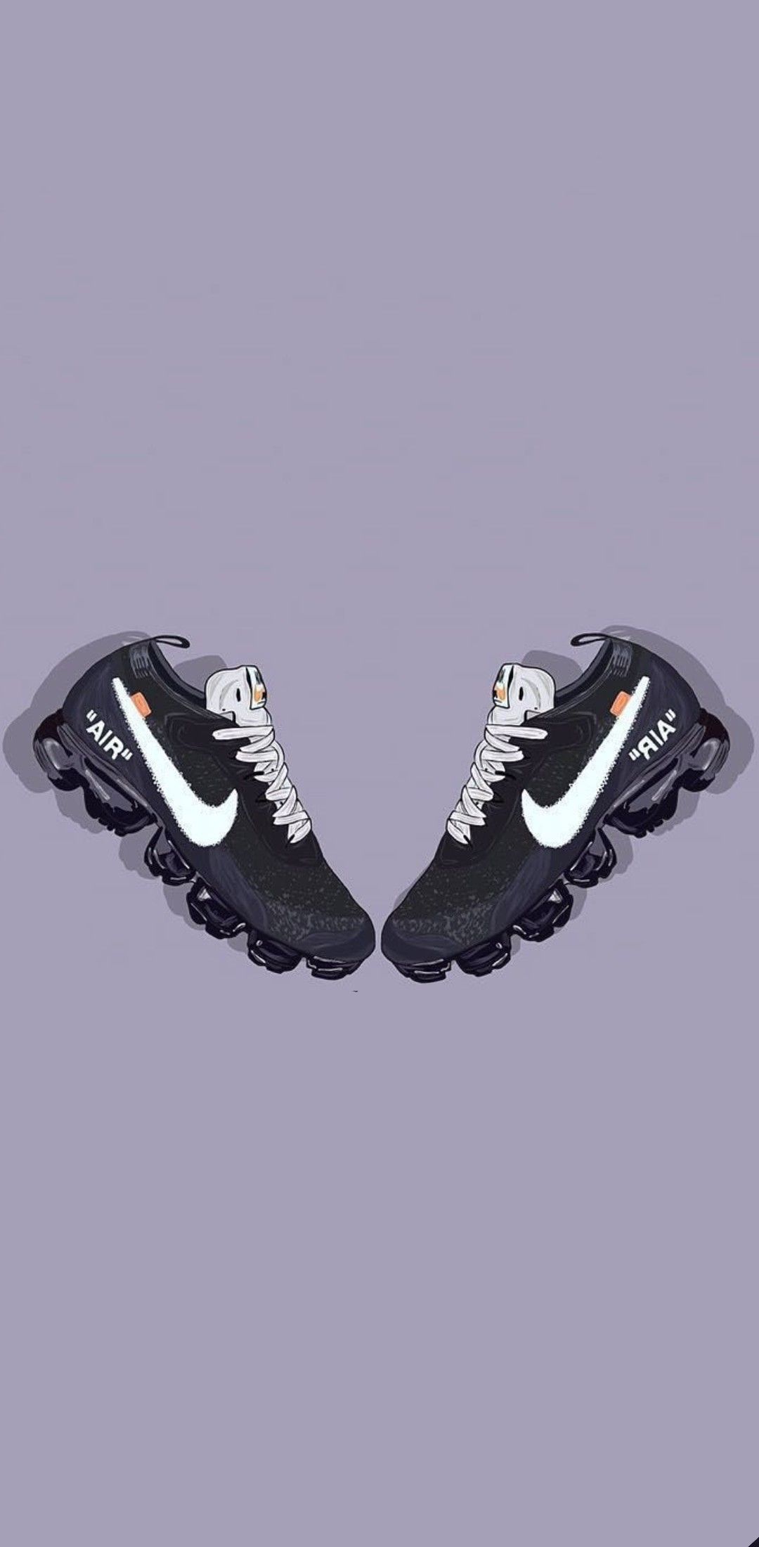 Sneaker Nike nere simmetriche, swoosh, 1080x2200 Full HD Verticale, iPhone
