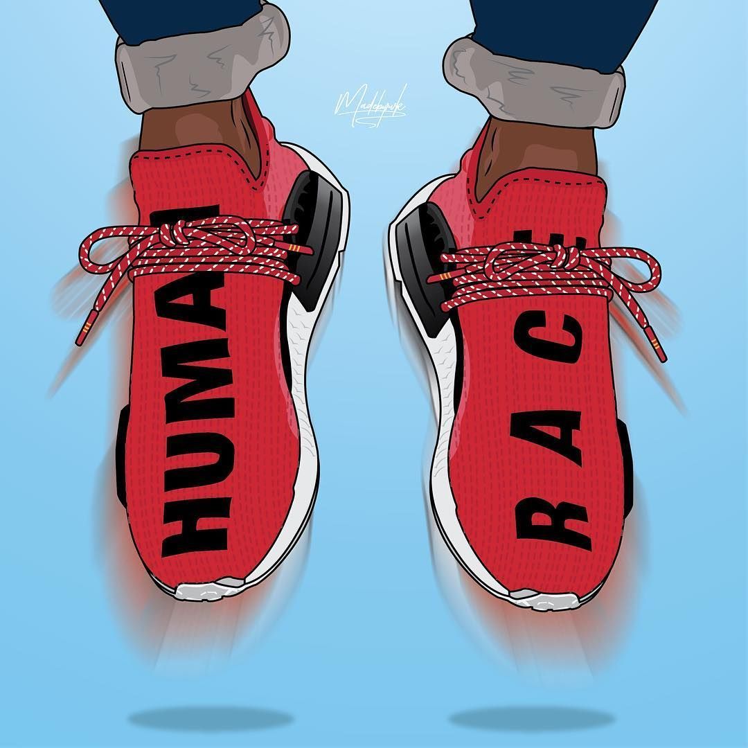 Sneakers rosse Human Race Adidas, 1080x1080 HD, iMac
