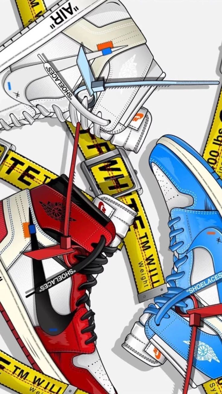 Sneaker Nike Air Jordan colorate, 1080x1350 Verticale, Mobile