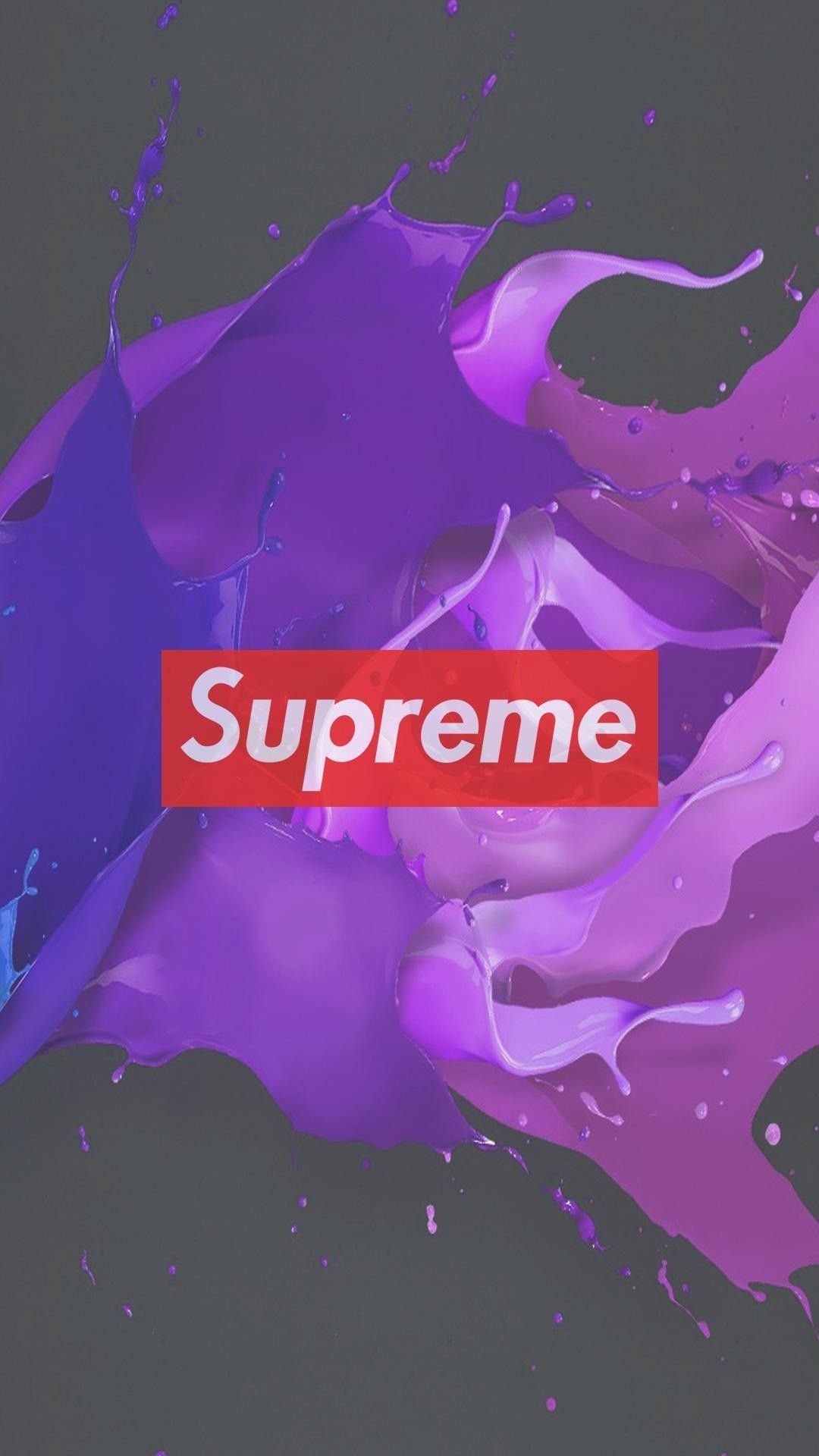 Logo Supreme vernice viola, streetwear, 1080x1920 Verticale, Telefono