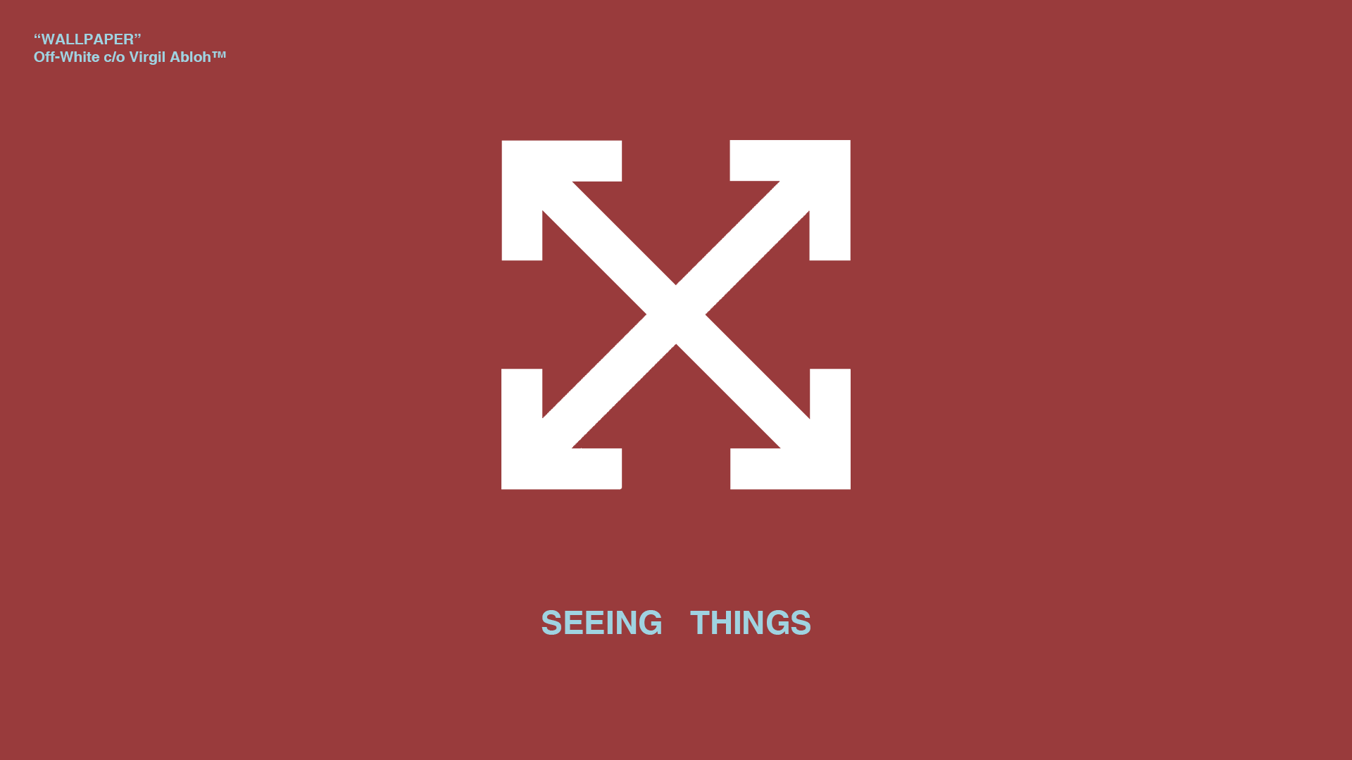 Off-White logo freccia rosso, 1920x1080 Full HD, PC Desktop