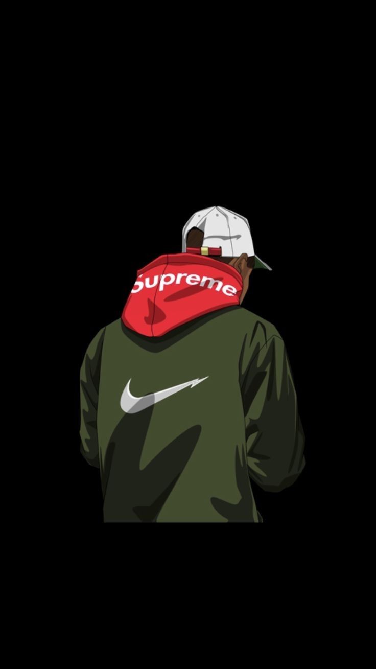 Personaggio con felpa Supreme Nike, 736x1309 Full HD Verticale, Samsung Galaxy