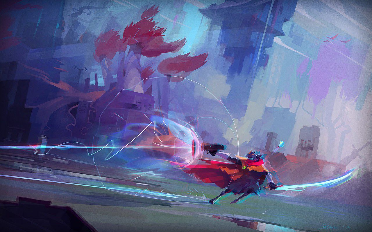 Hyper Light Drifter personaggio spada blu, 1280x800 720p, Laptop