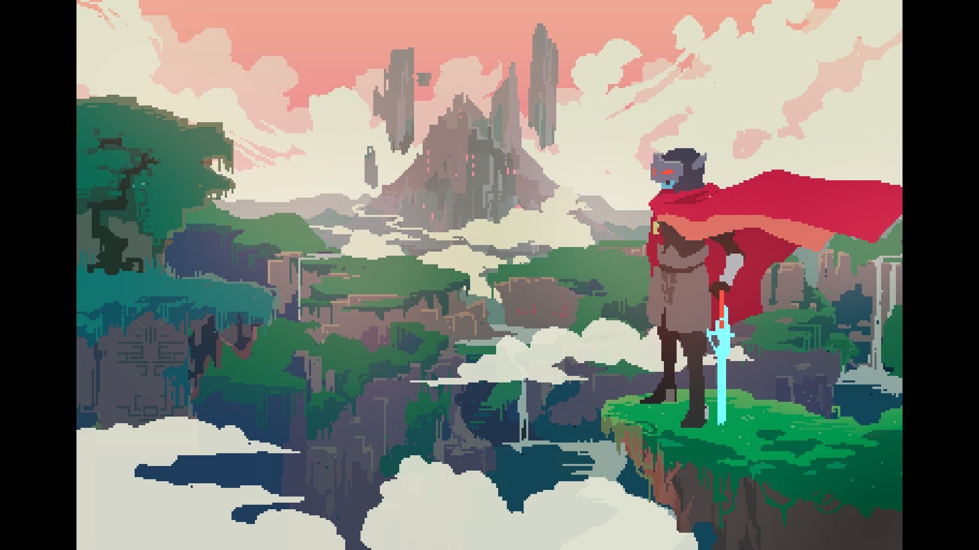 Hyper Light Drifter paesaggio pixel art, 1920x1080 Full HD 1080p, PC