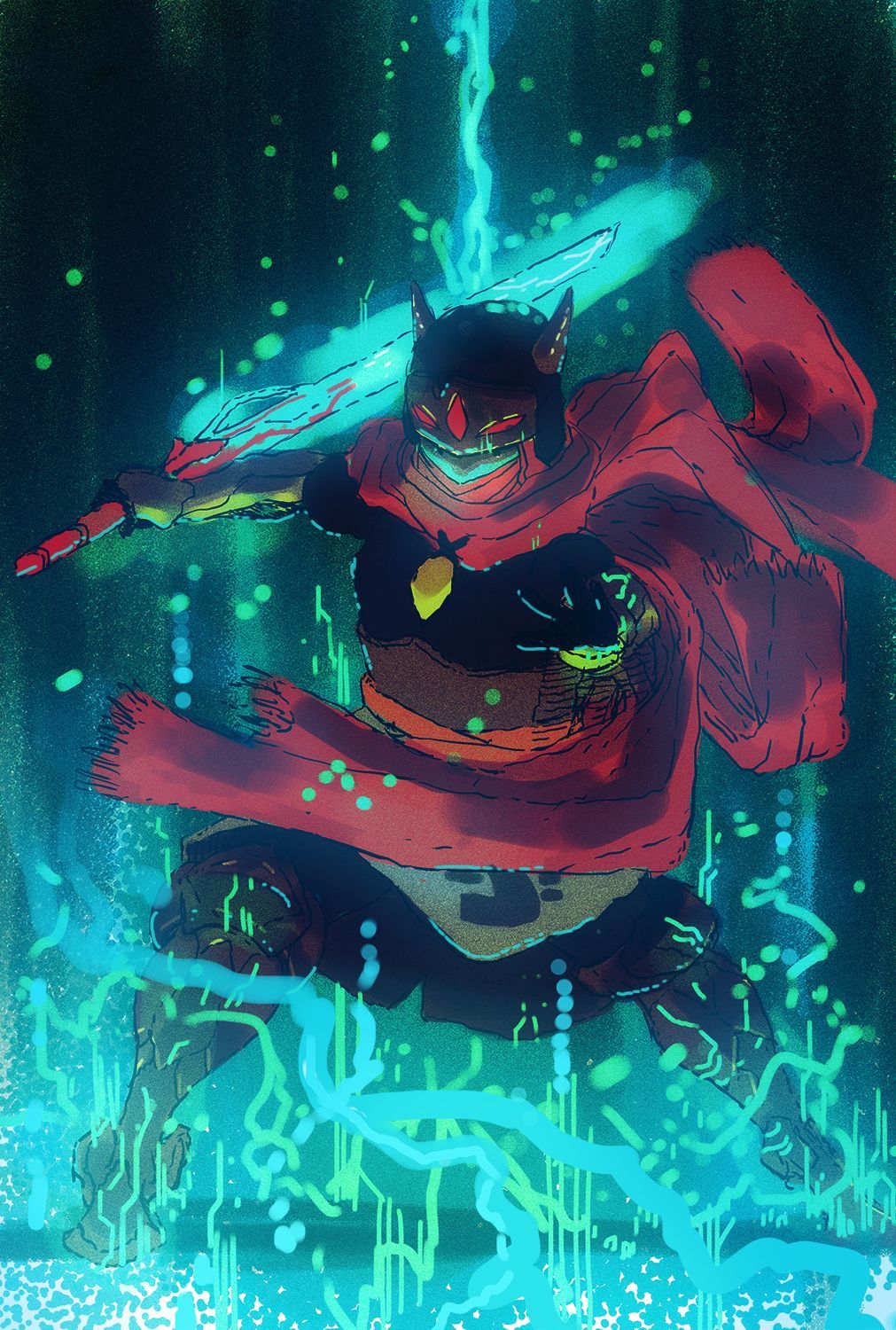 Hyper Light Drifter personaggio spada, 1011x1500 Verticale, Telefono
