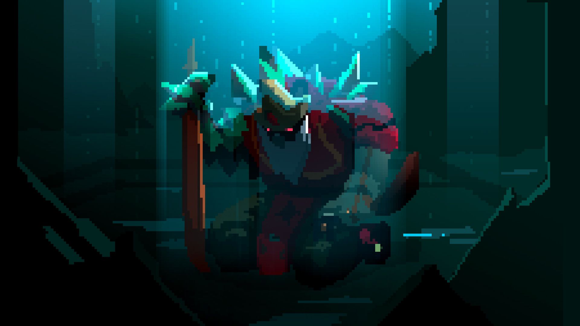Hyper Light Drifter cavaliere pixel art, 1920x1080 Full HD 1080p, Laptop