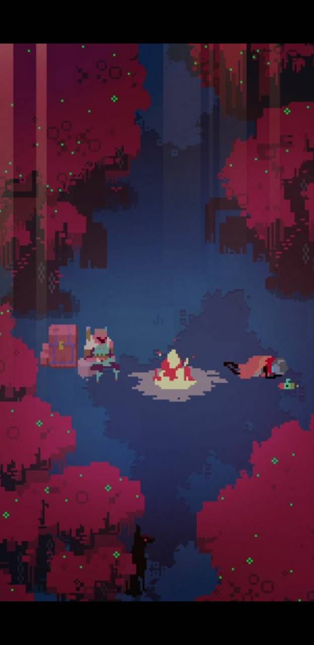 Hyper Light Drifter falò pixel art, 623x1280 Verticale, Telefono
