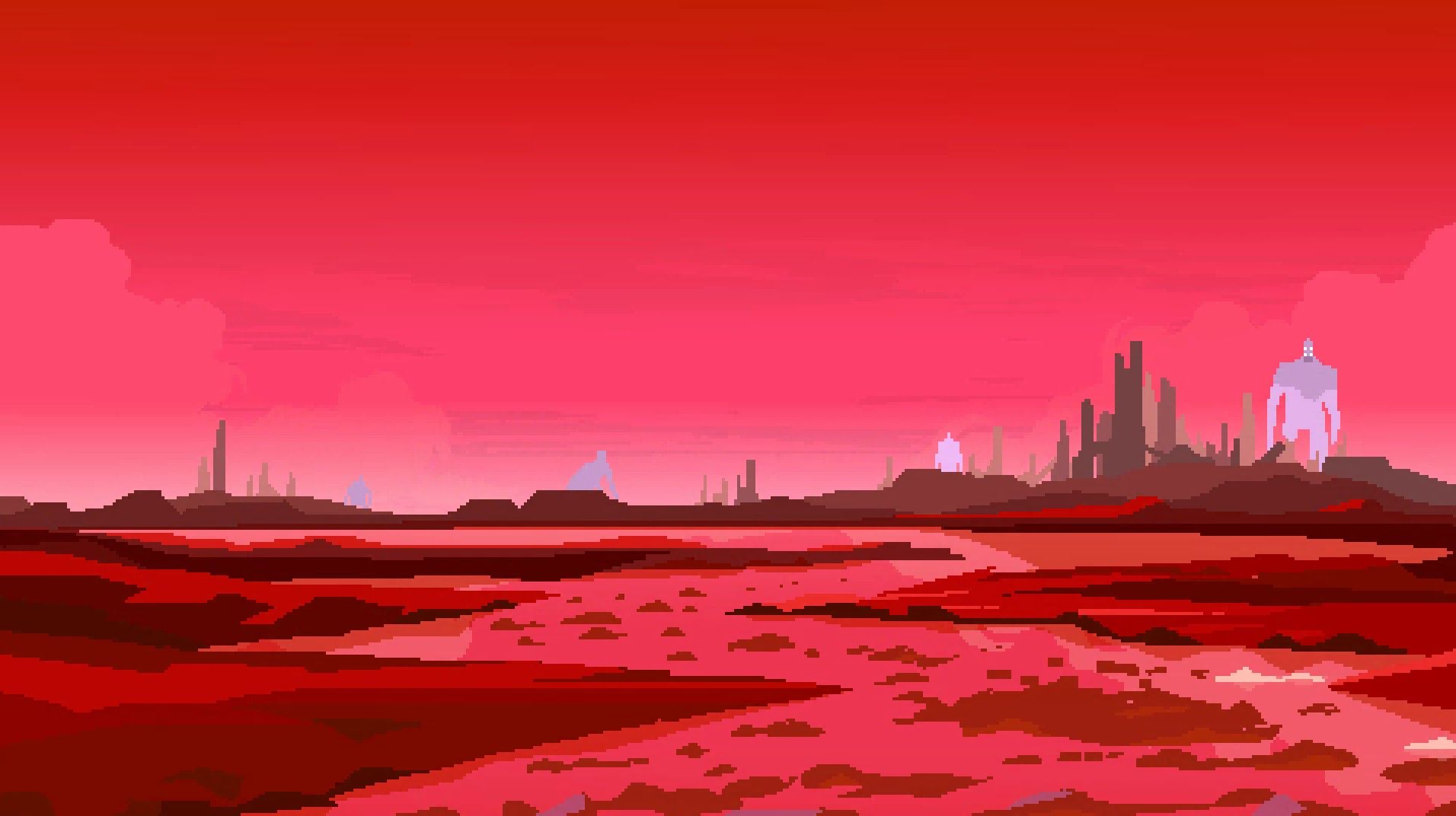 Hyper Light Drifter paesaggio rosso, 1912x1072 HD Ready, Desktop