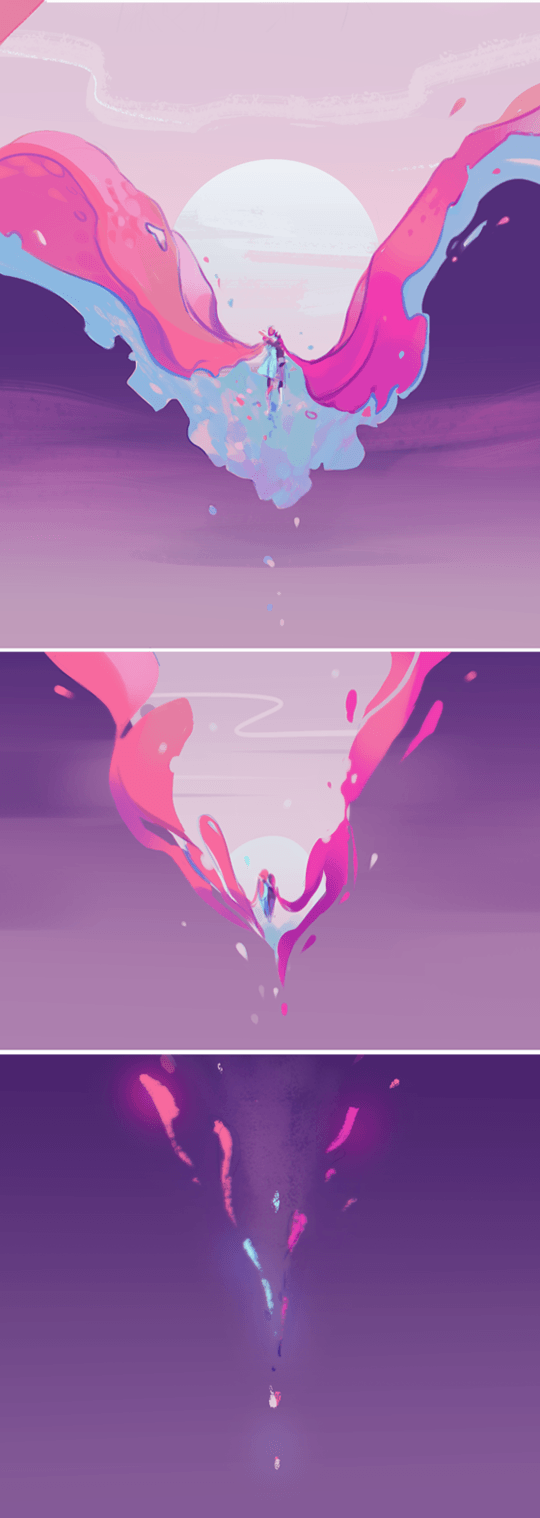 Hyper Light Drifter paesaggio astratto viola, 540x1518 Full HD Verticale, Smartphone