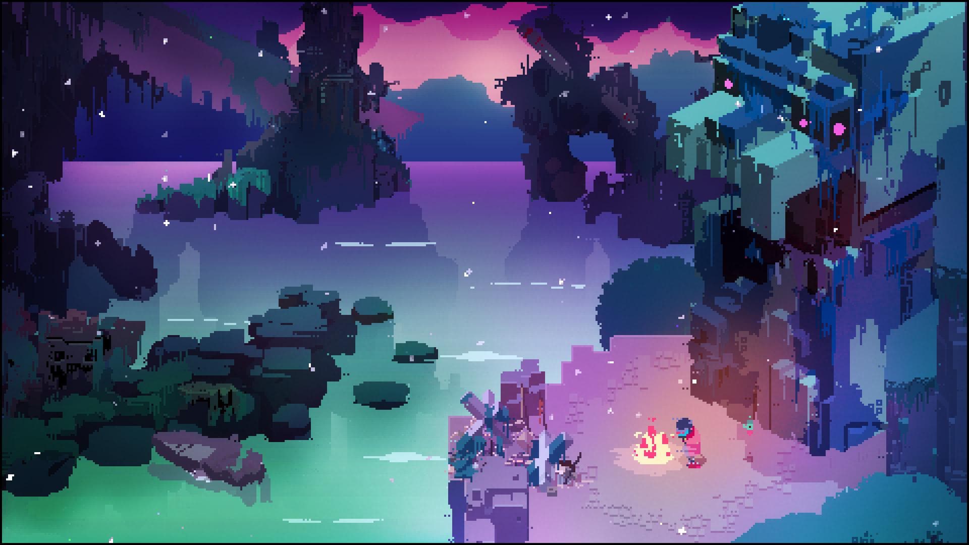 Hyper Light Drifter paesaggio pixel art, videogioco indie, 1920x1080 Full HD 1080p, Laptop
