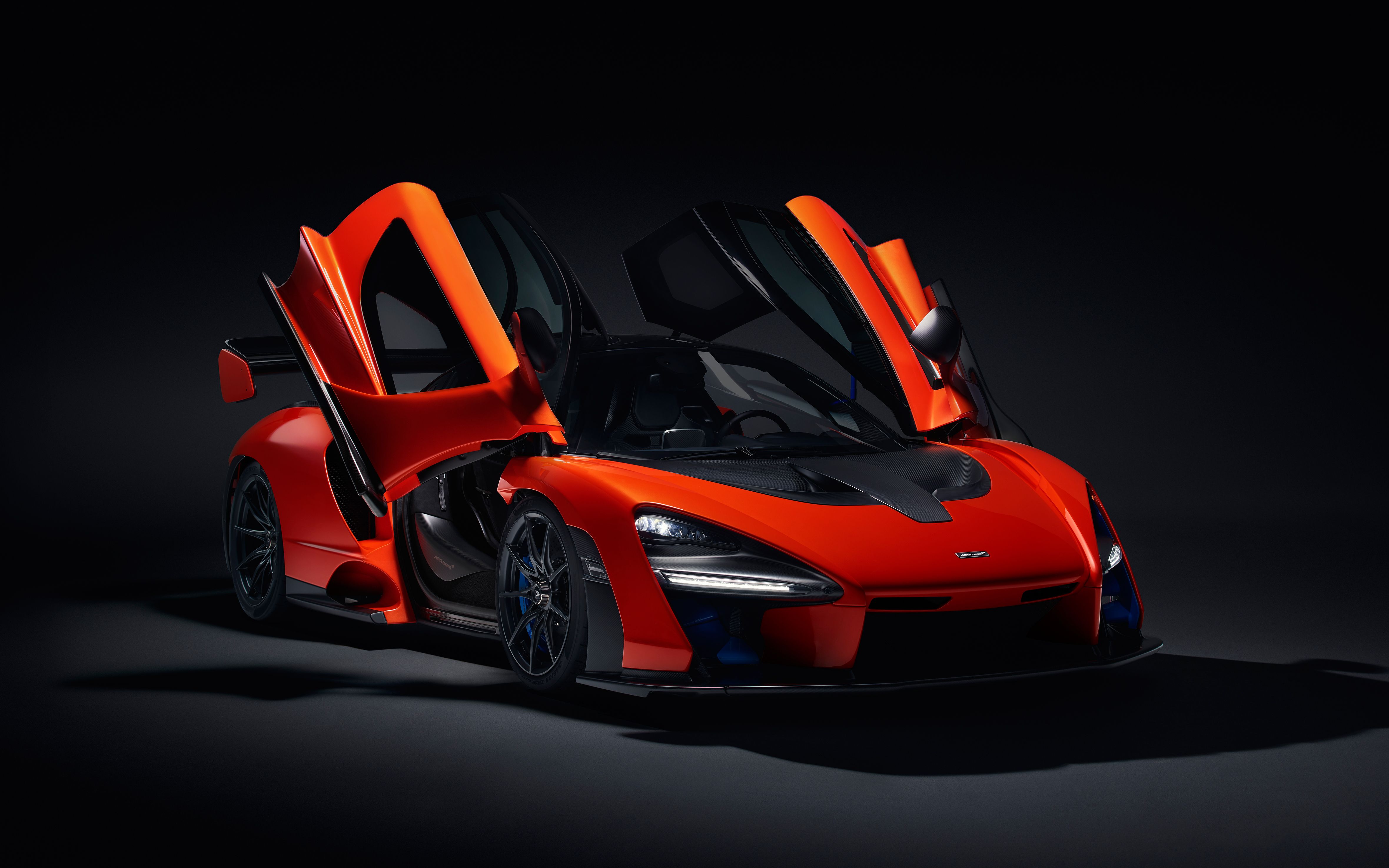 McLaren Senna arancione hypercar, supercar britannica, 4720x2950 Ultra HD, 4K TV