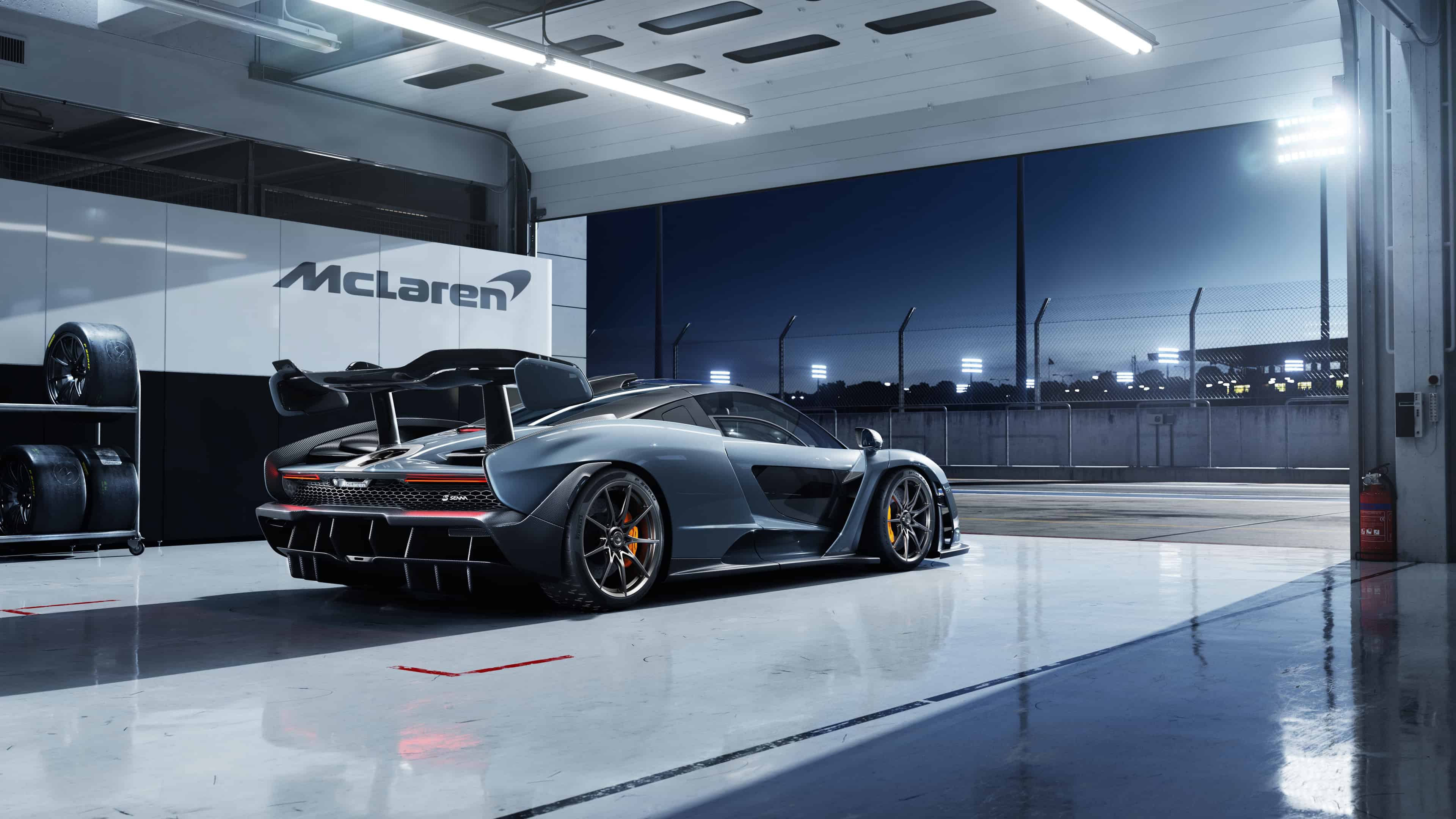 McLaren Senna in garage, 3840x2160 Ultra HD, Monitor 4K