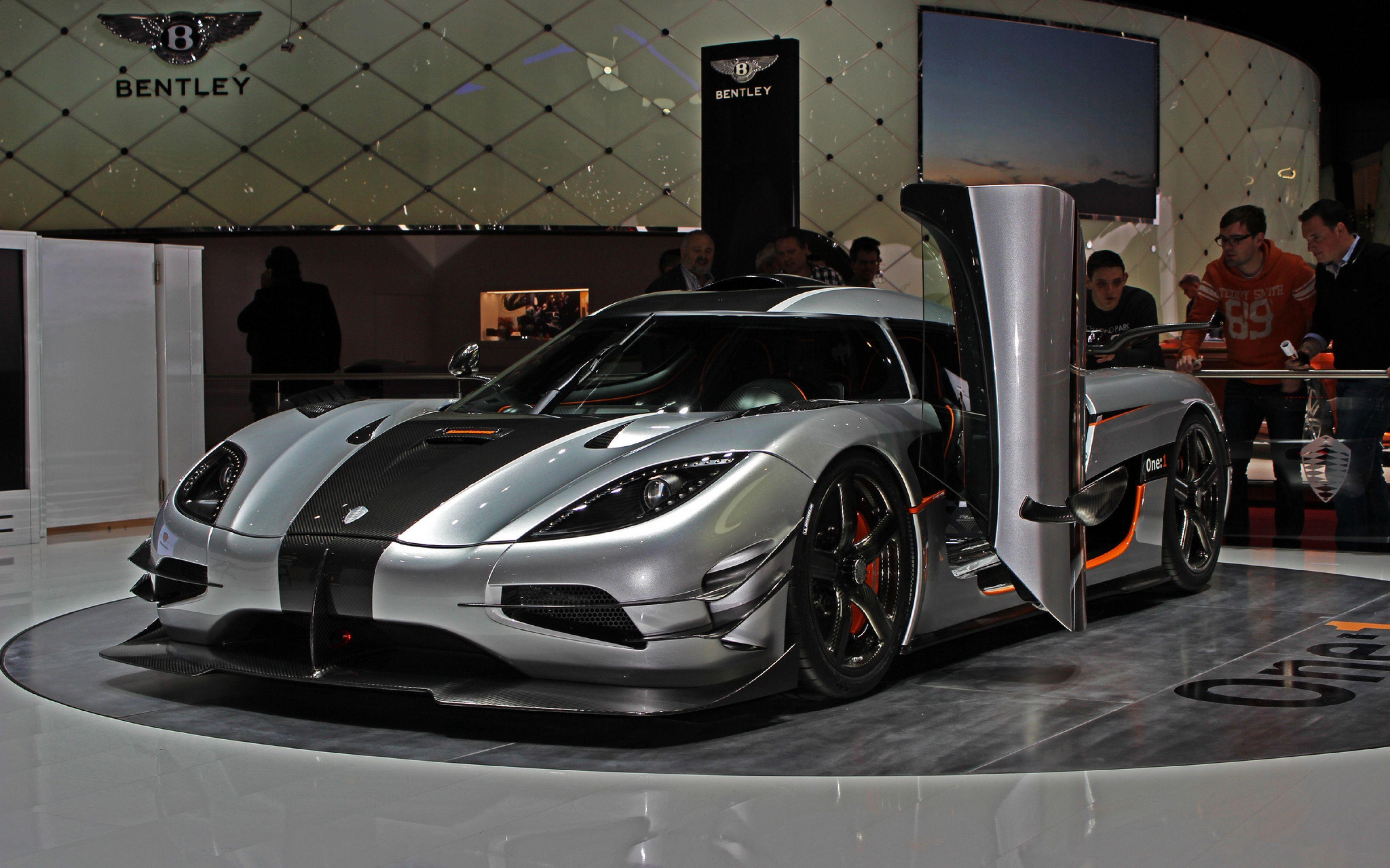 Koenigsegg Agera argento salone auto, 3840x2400 UHD, PC 4K