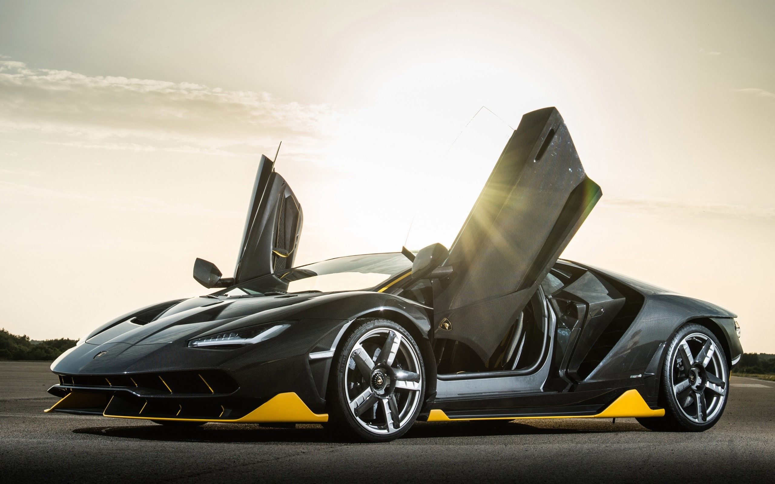 Lamborghini Centenario nera, Sant'Agata Bolognese, 2560x1600 WQXGA, Laptop