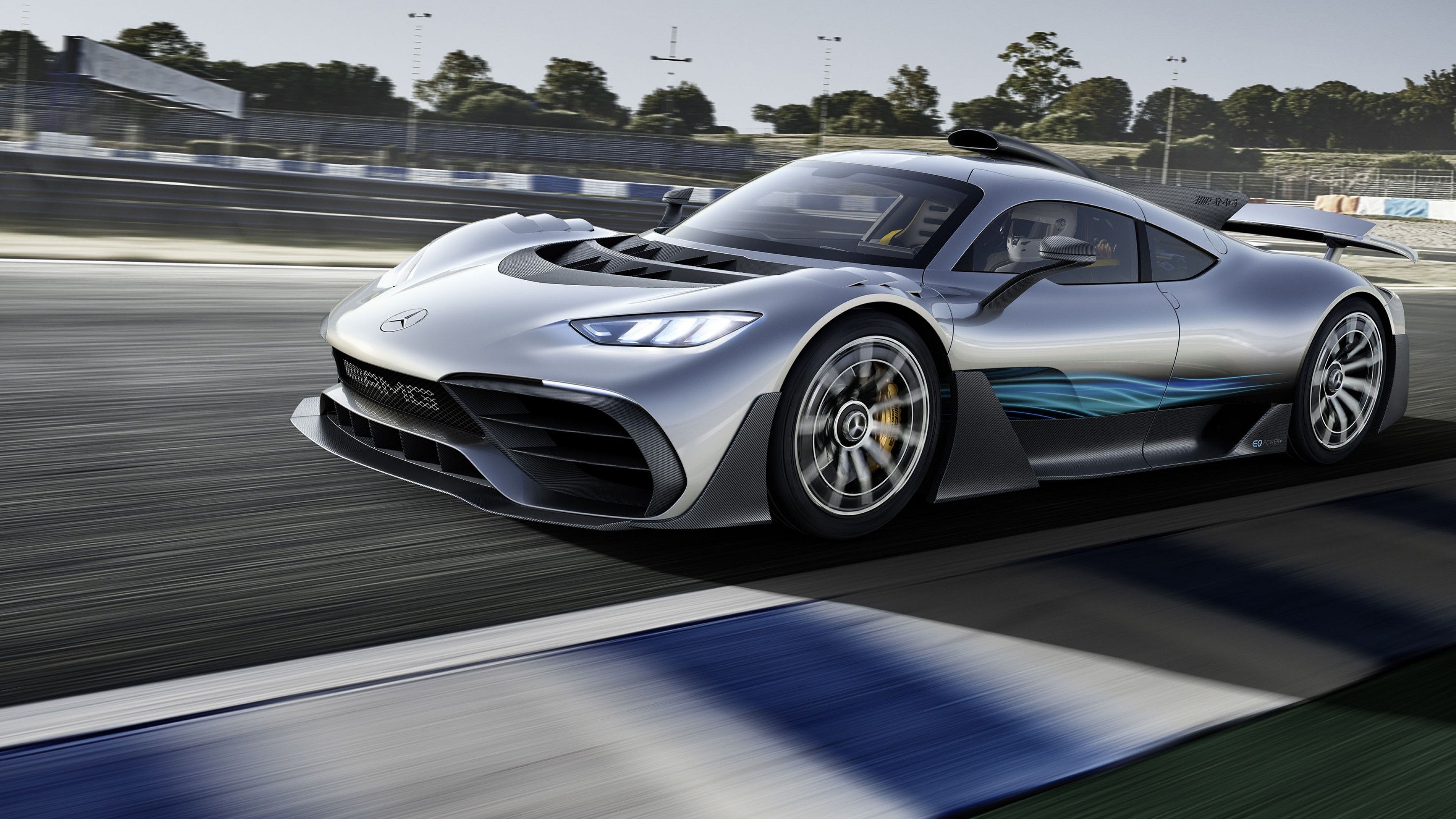 Mercedes-AMG Project One argento, 3840x2160 UHD, Monitor 4K