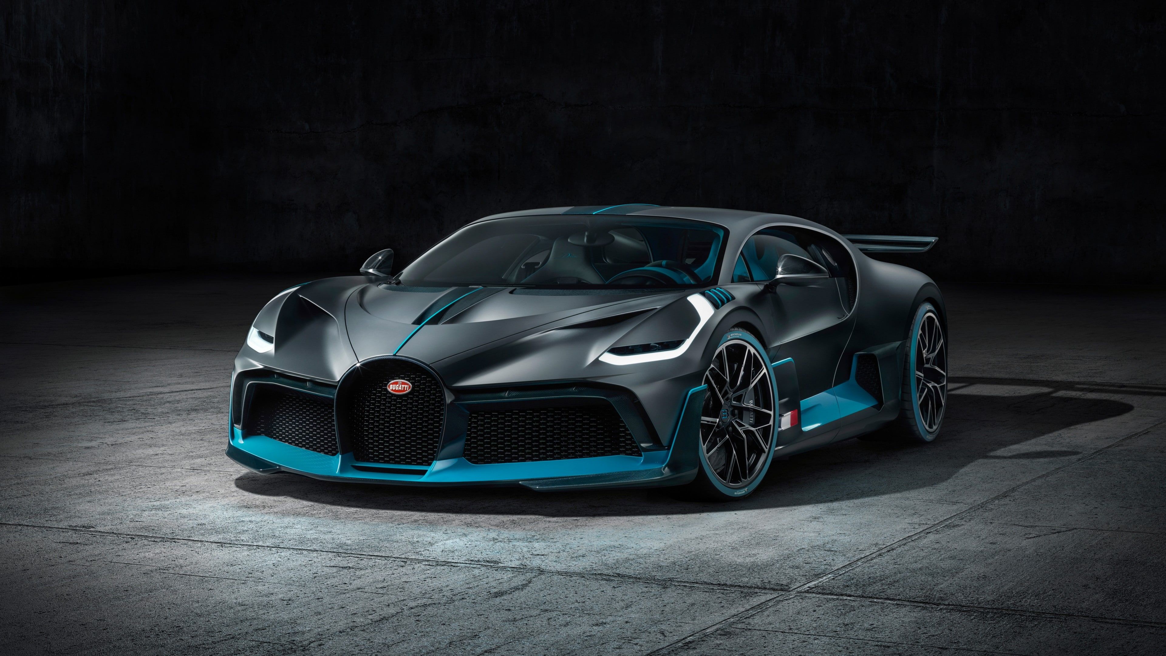 Bugatti Divo hypercar nero, W16, 3840x2160 Ultra HD, 4K TV