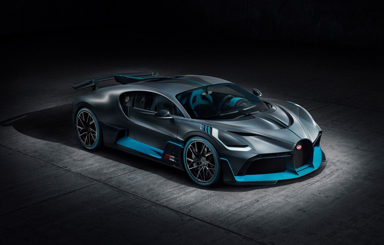 Bugatti Divo grigia e blu, W16, 1332x850 720p, PC